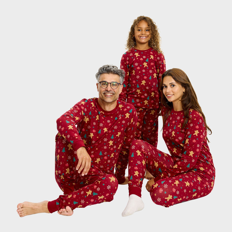Gingerbread kerstpyjama rood – Dames