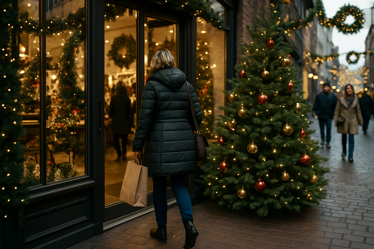 zijn de winkels open met kerst - Illustration