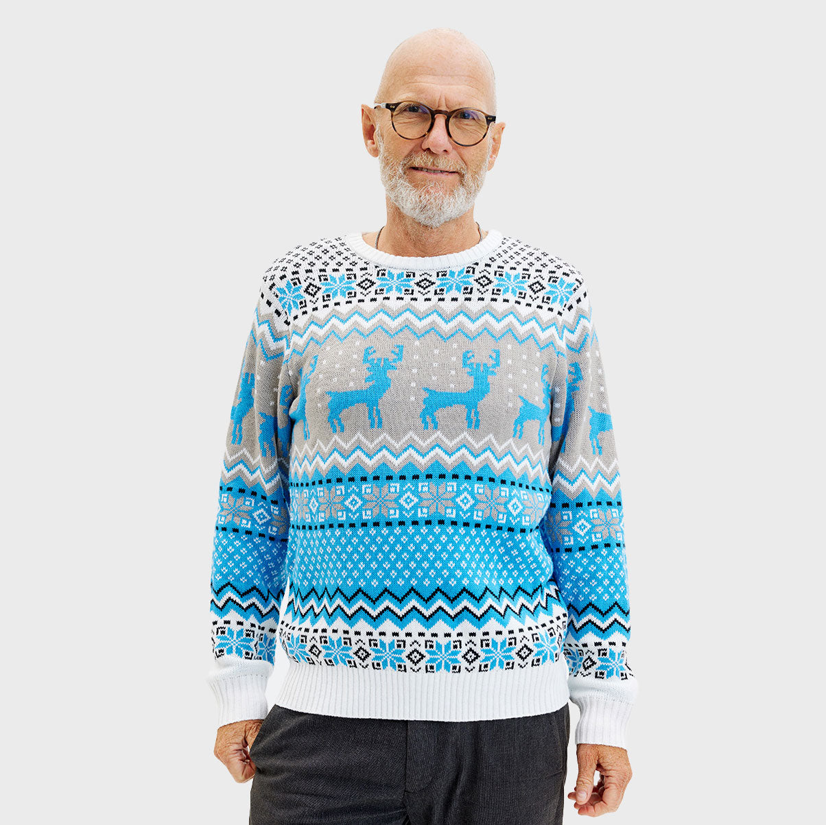 Le Pull De Traditionnel Bleu - Homme