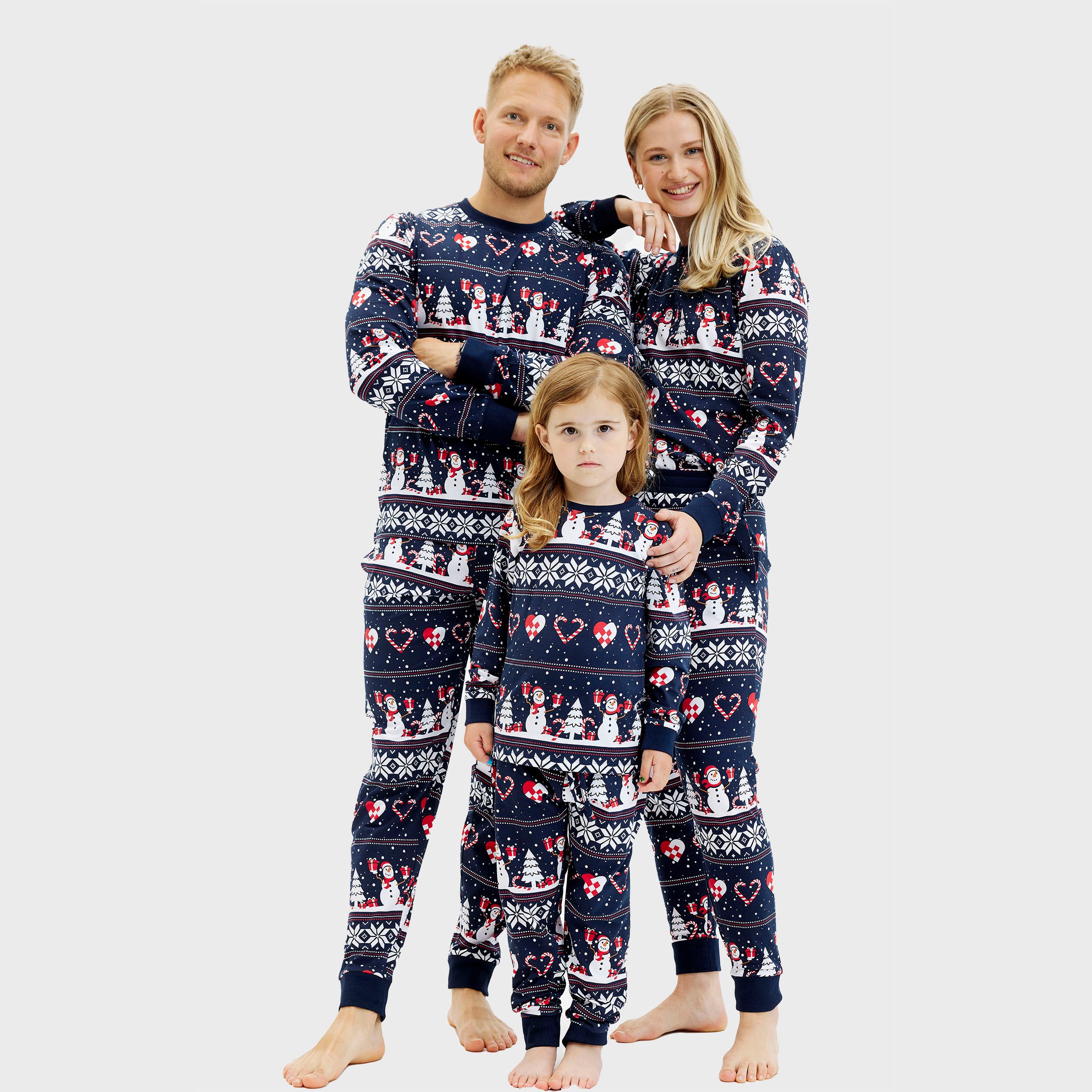 Kersthart Kerstpyjama Navy - Kinderen