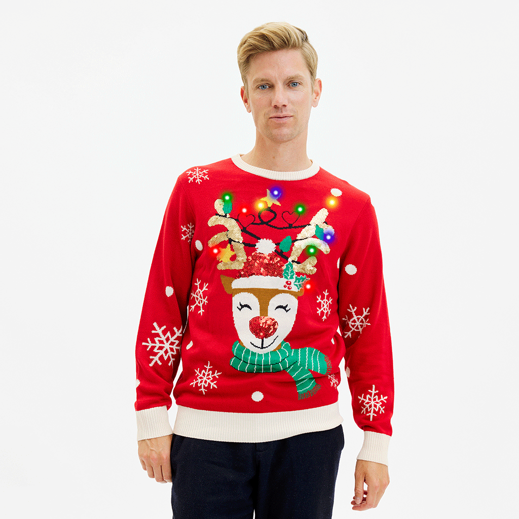 De schattige rendieren kersttrui - Heren