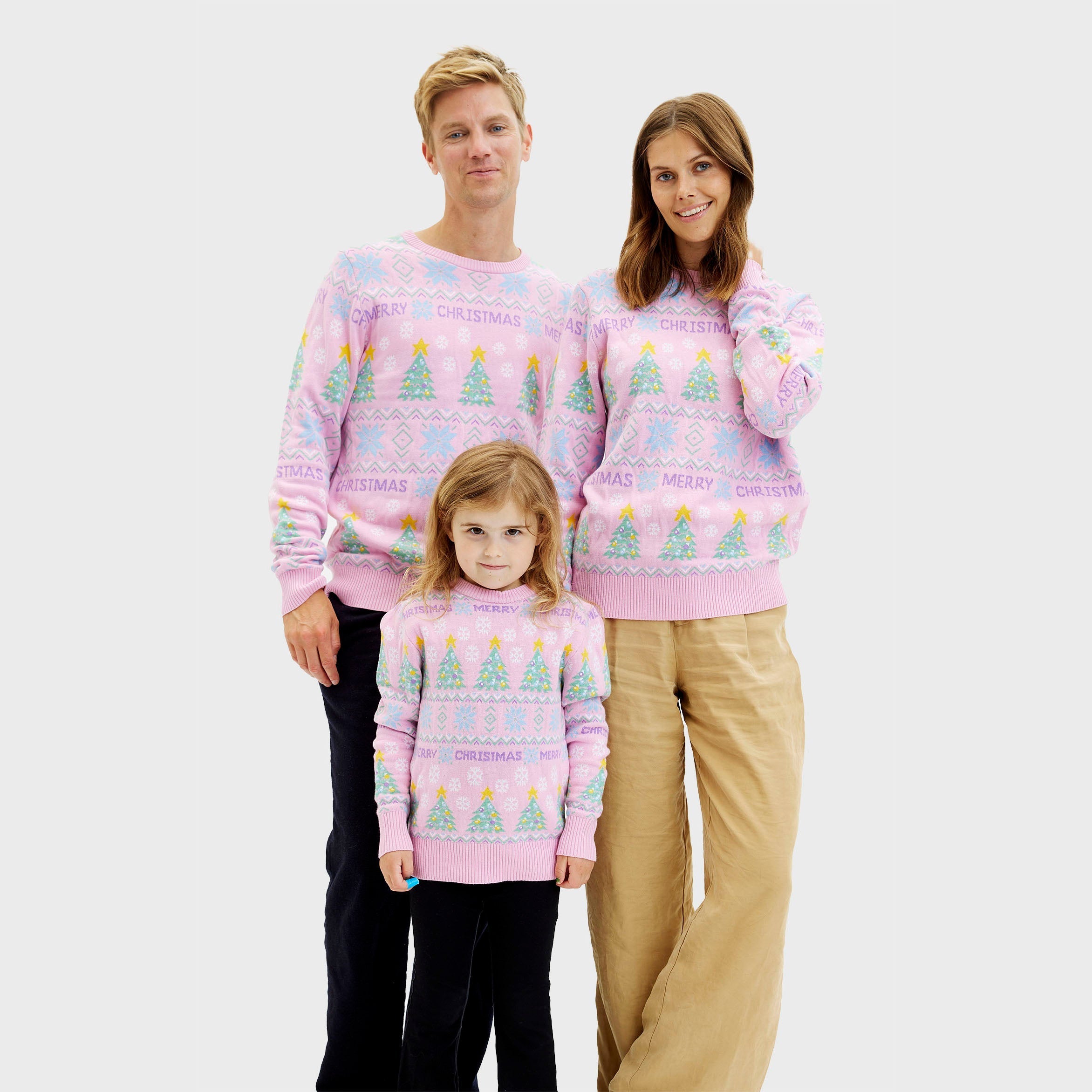 De roze Kersttrui - Damen