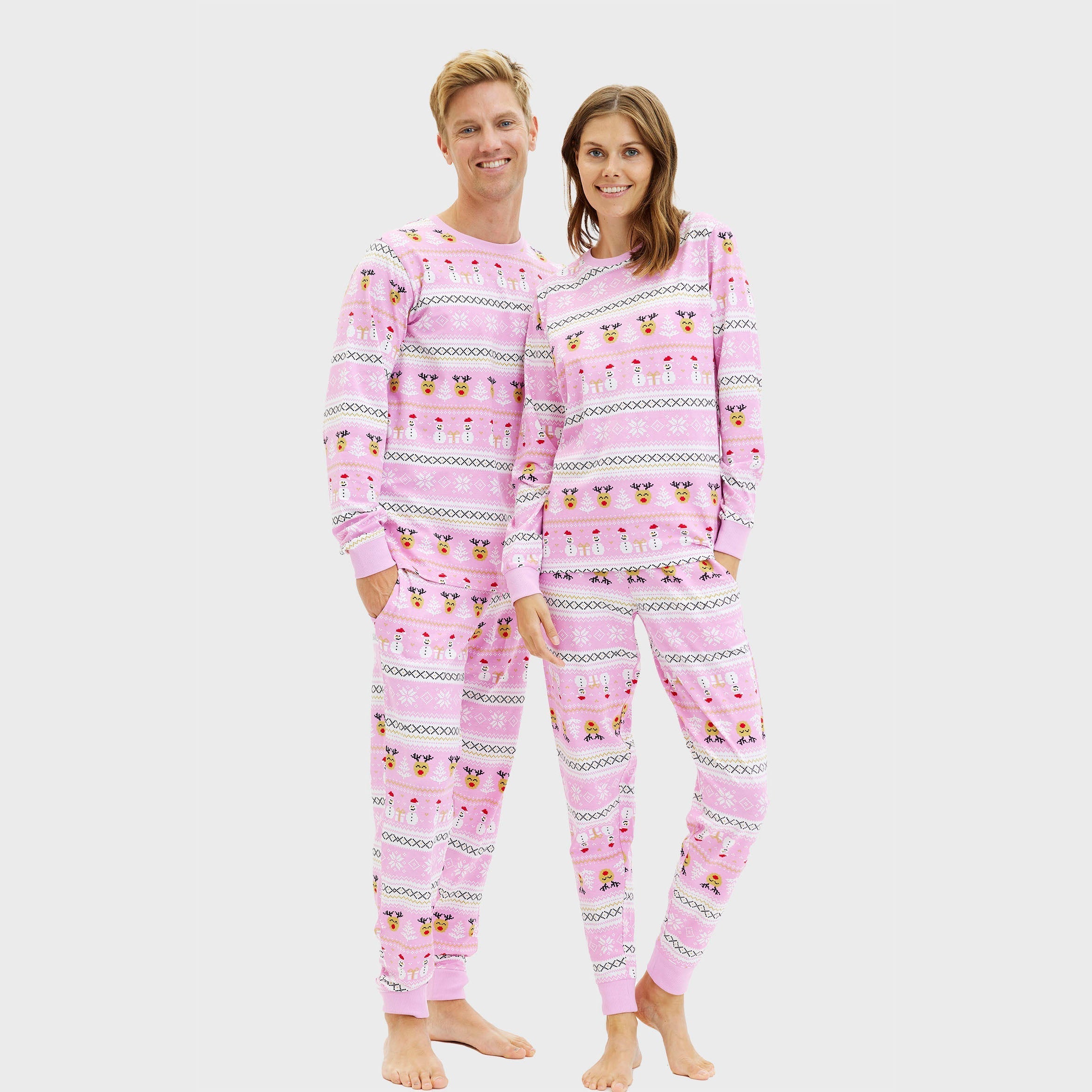 Ultieme kerstpyjama roze - Heren