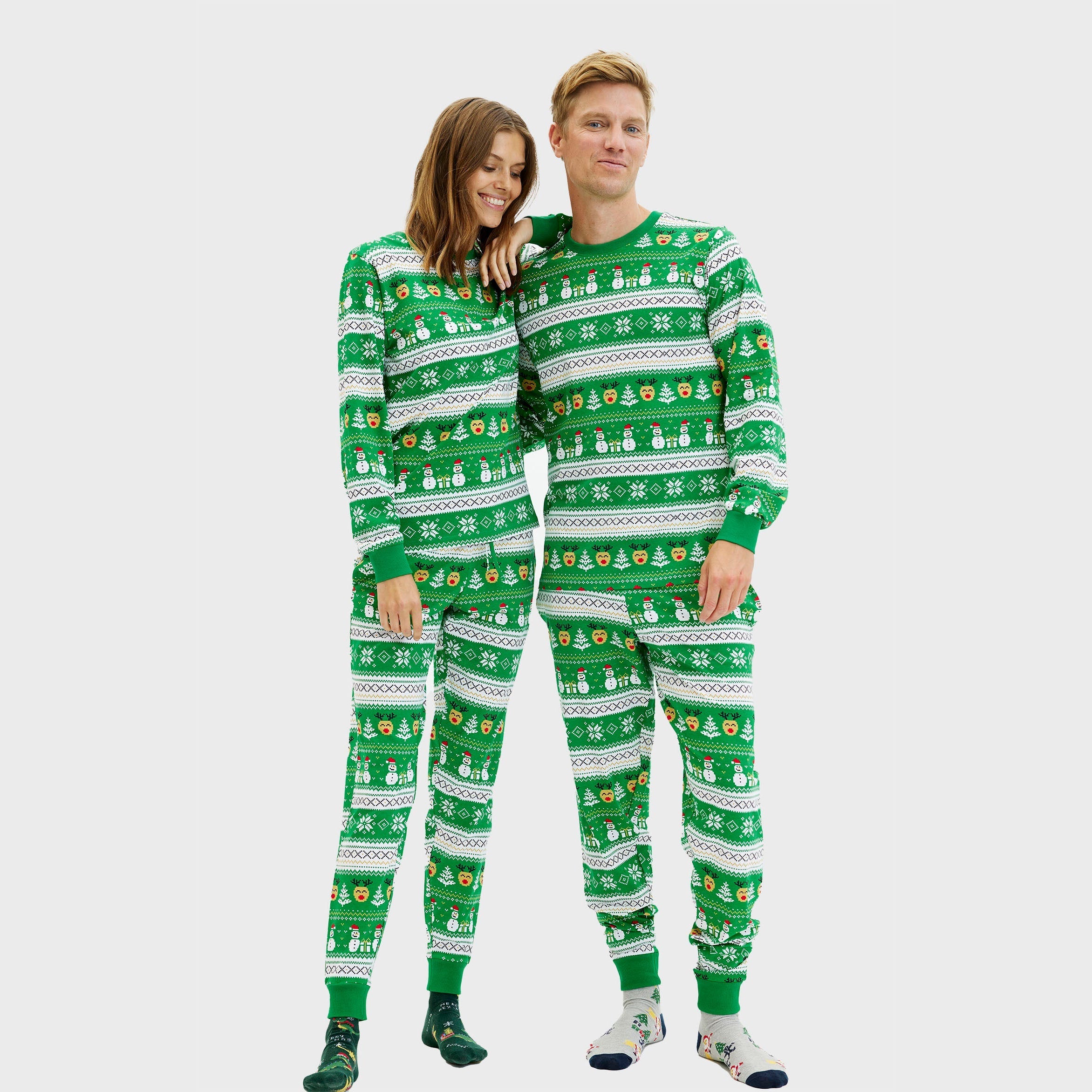 Ultieme kerstpyjama groen - Heren