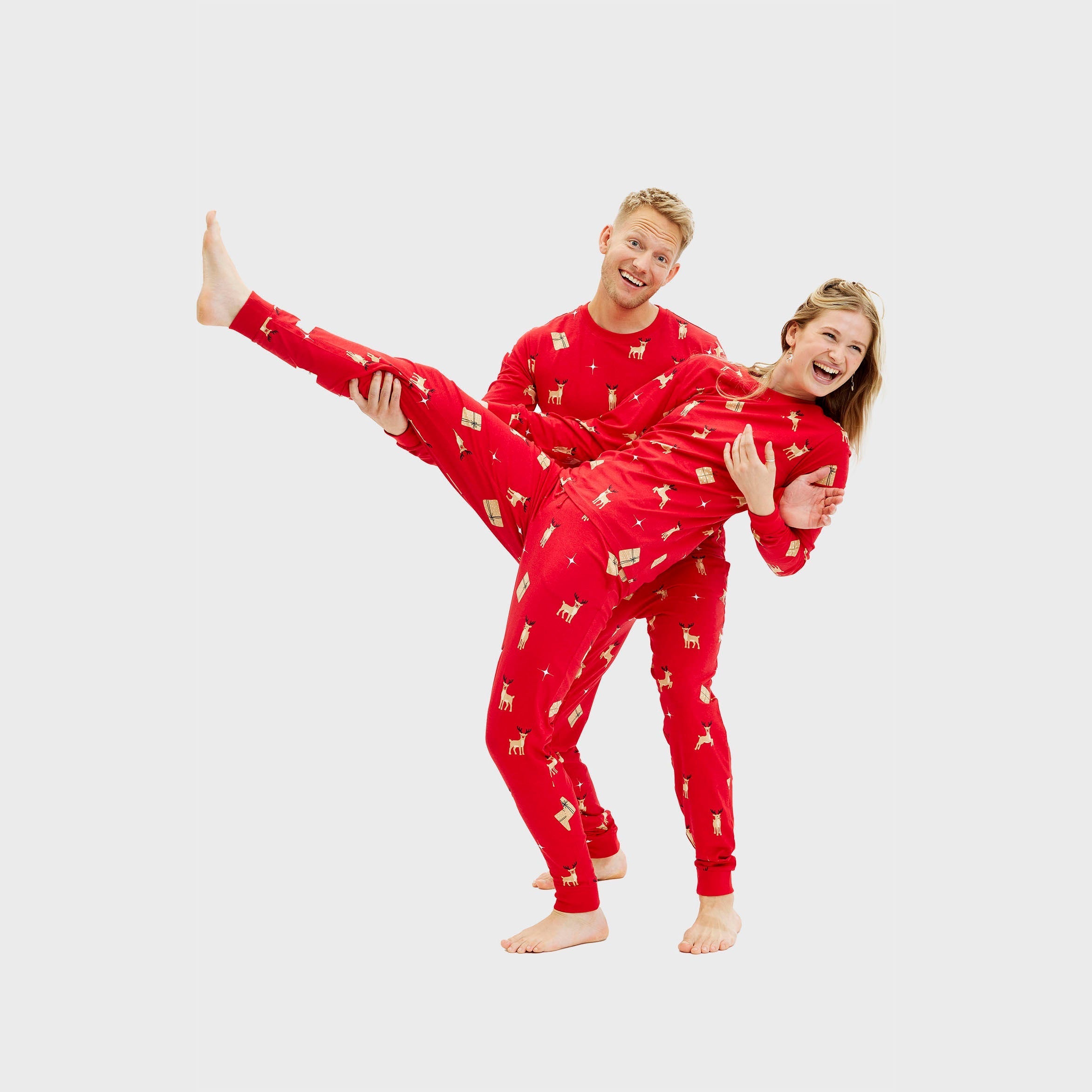 Elegante rode kerstpyjama - Heren