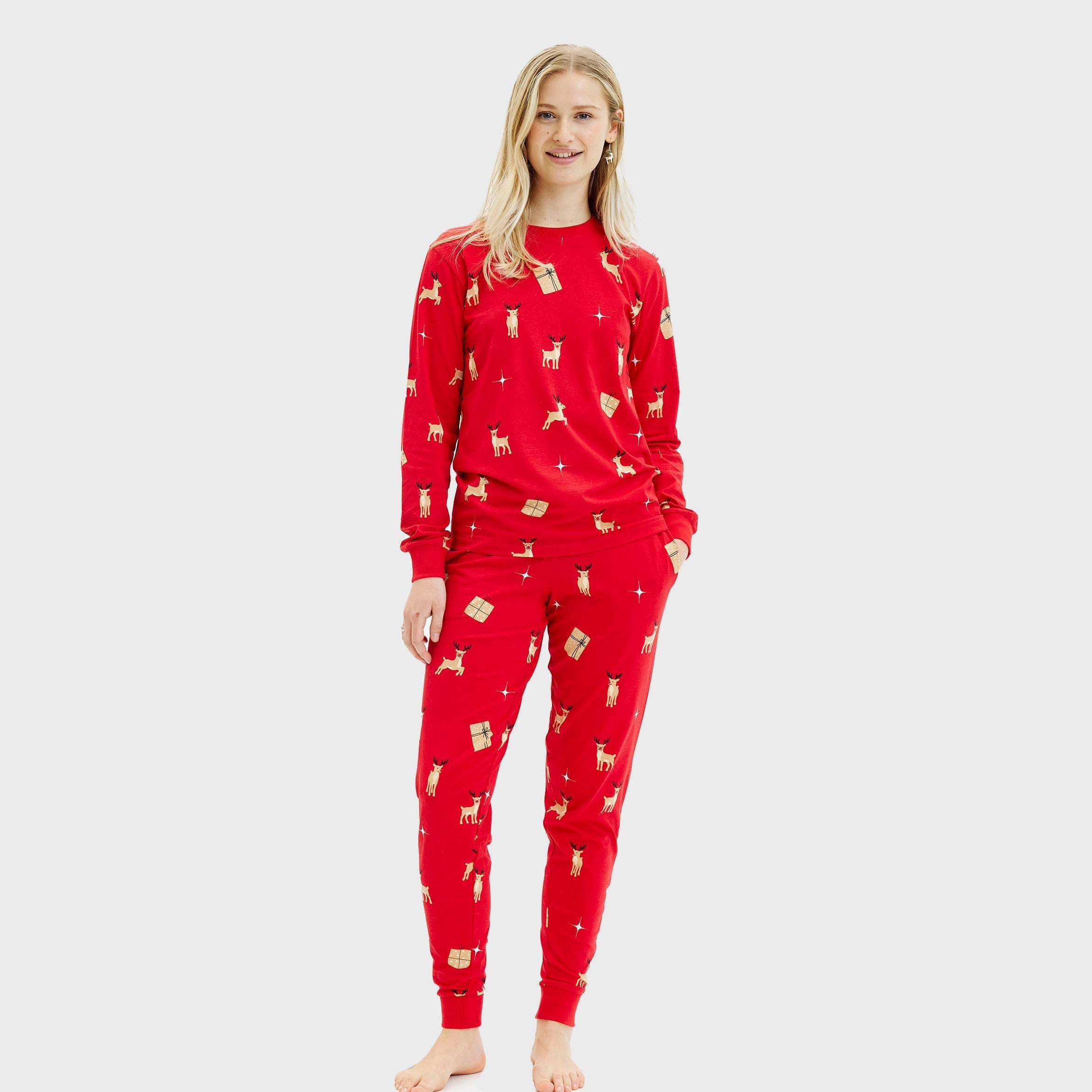Elegante rode kerstpyjama - Dames.
