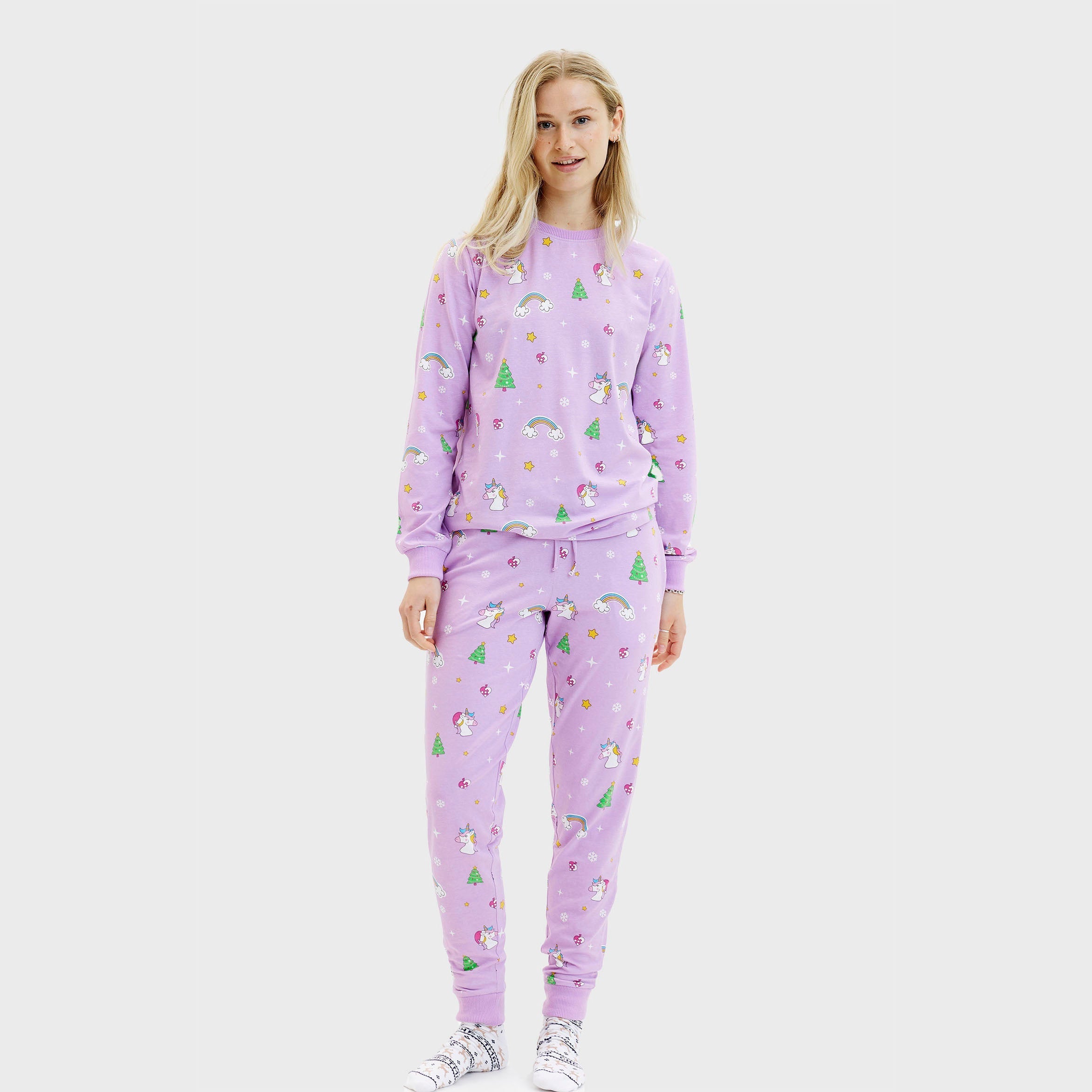 Eenhoorn kerstpyjama - Dames.