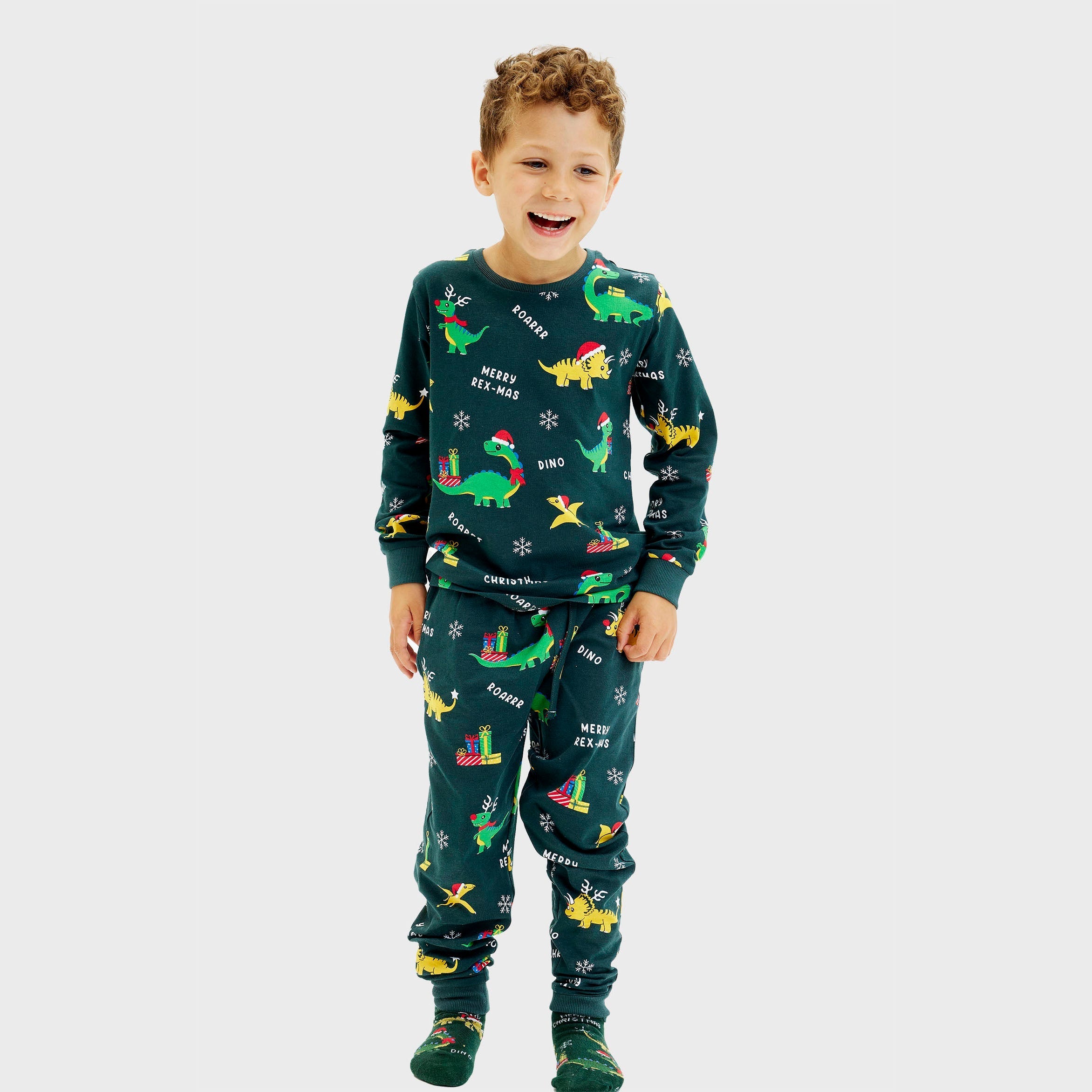 Dino Kerst pyjama - Kinderen.