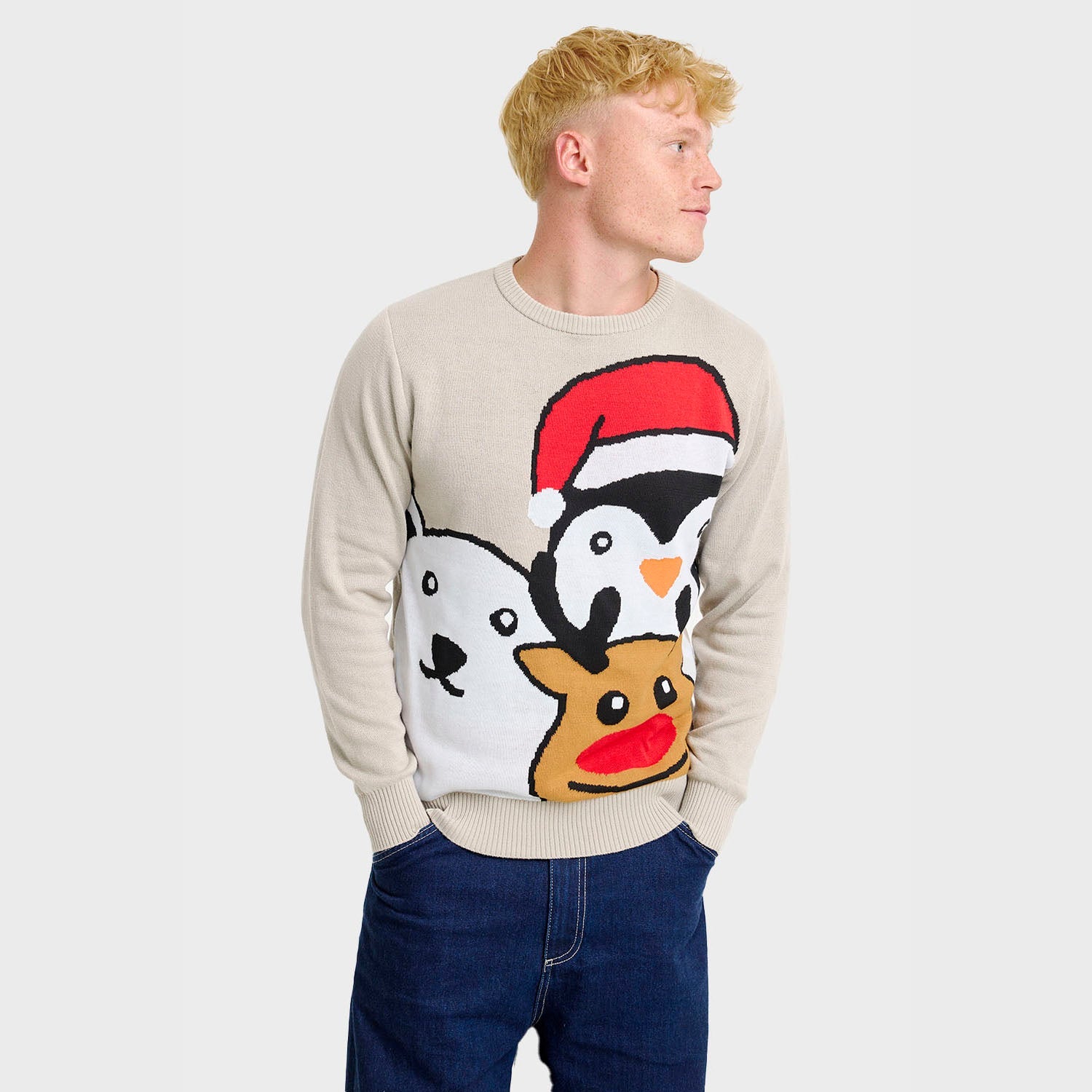 Dieren kersttrui – Heren