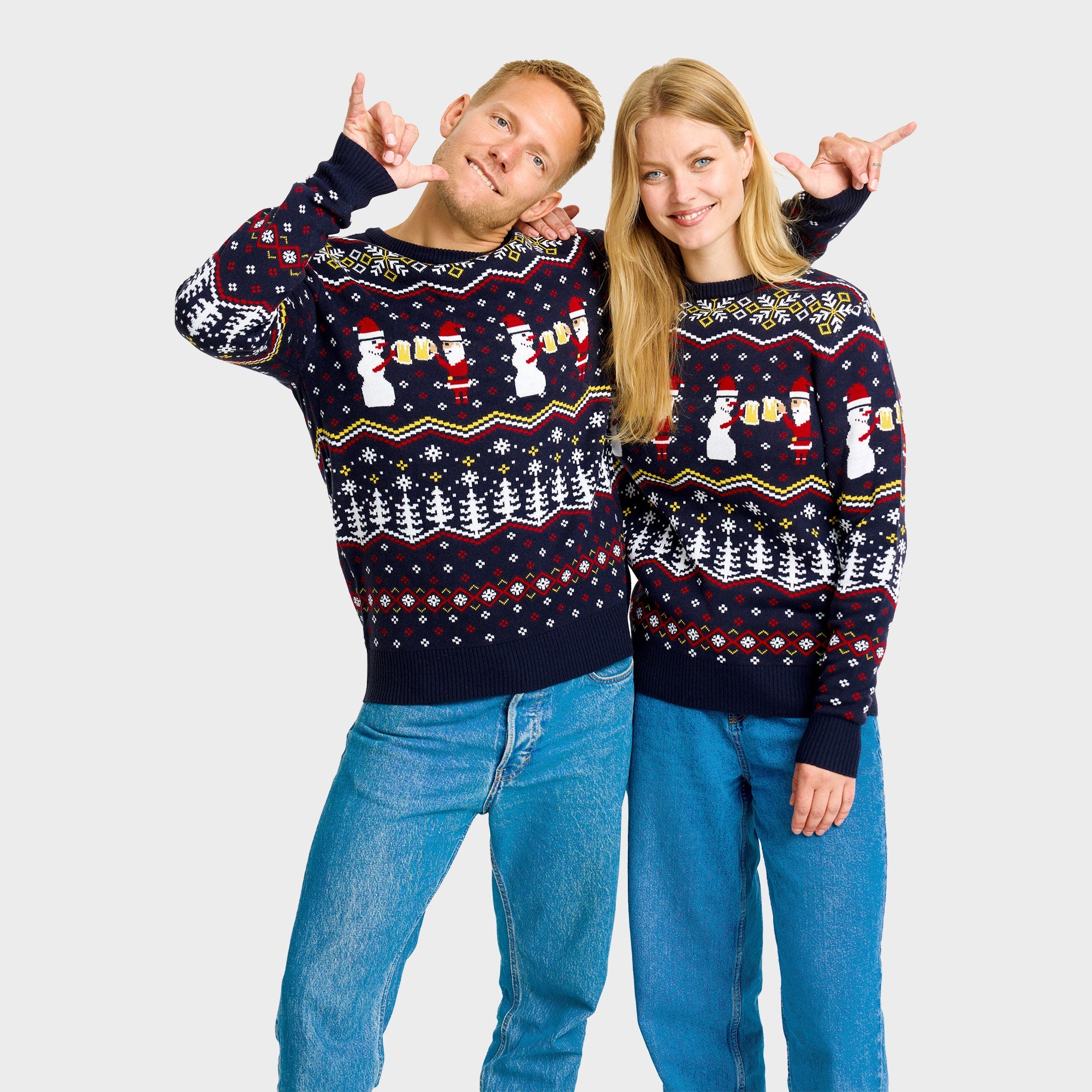 Cheers Santa kersttrui – Heren