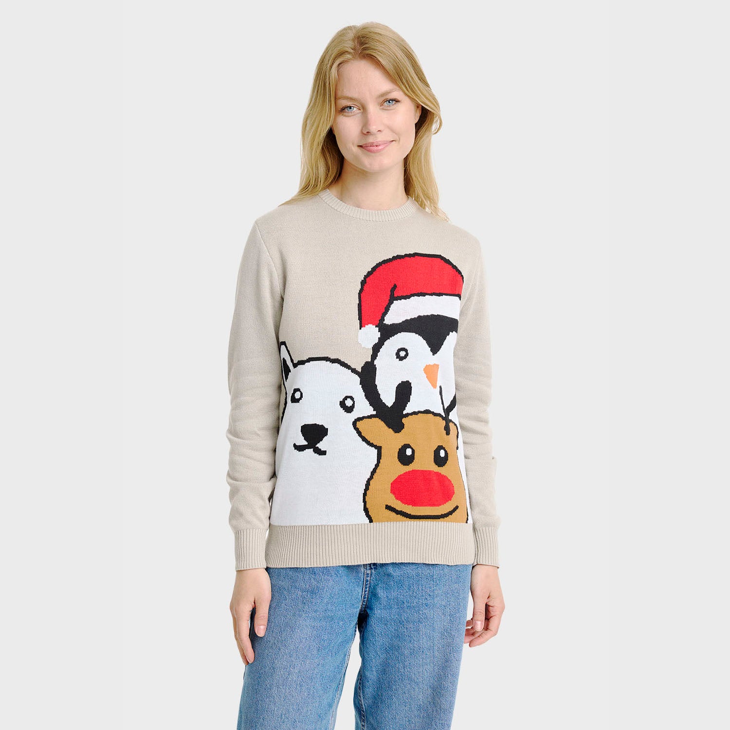 Dieren kersttrui – Dames