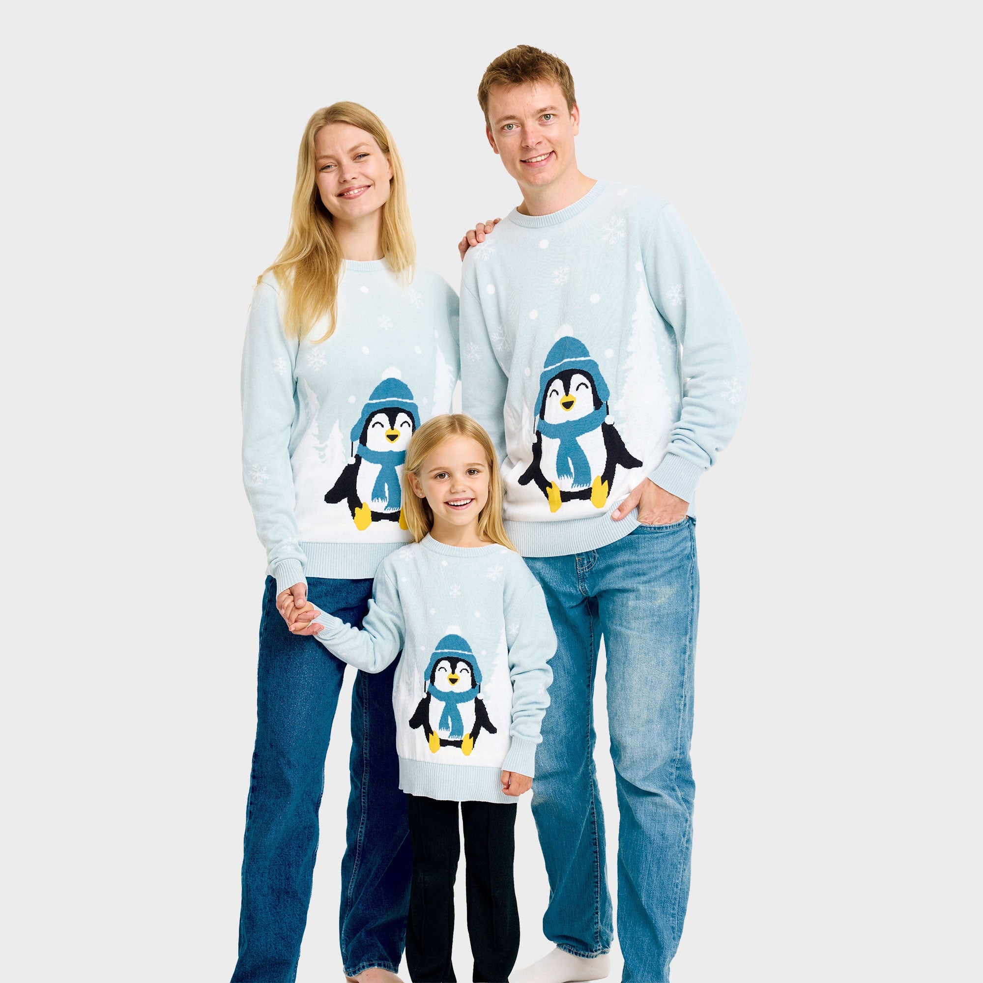 De lieve pinguïn kersttrui – Heren