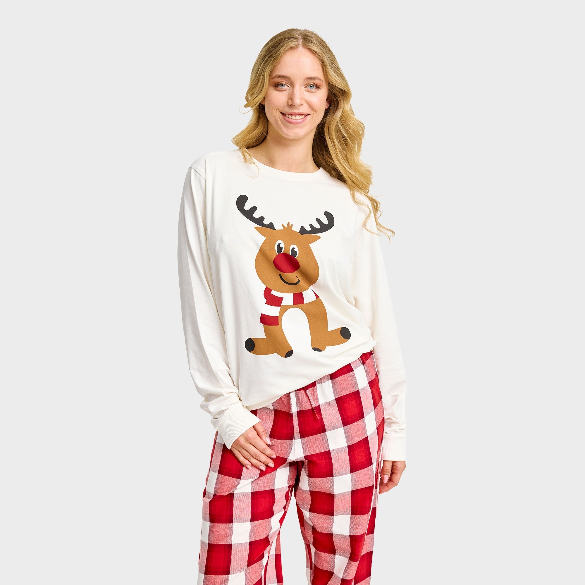 Rendier flanellen pyjama – Dames