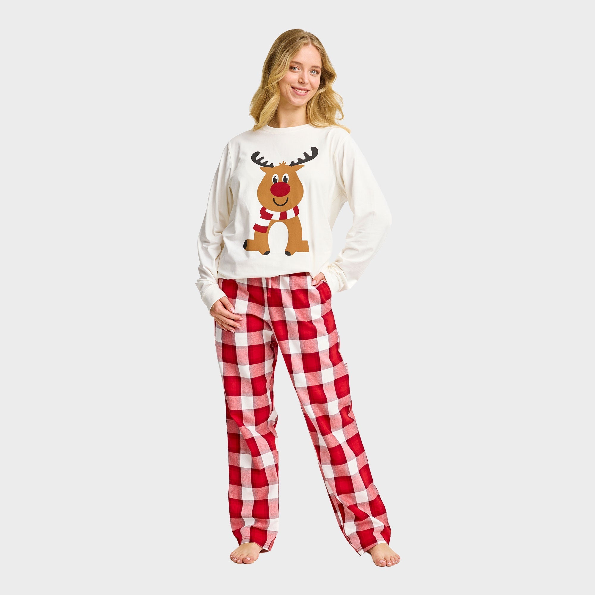 Rendier flanellen pyjama – Dames