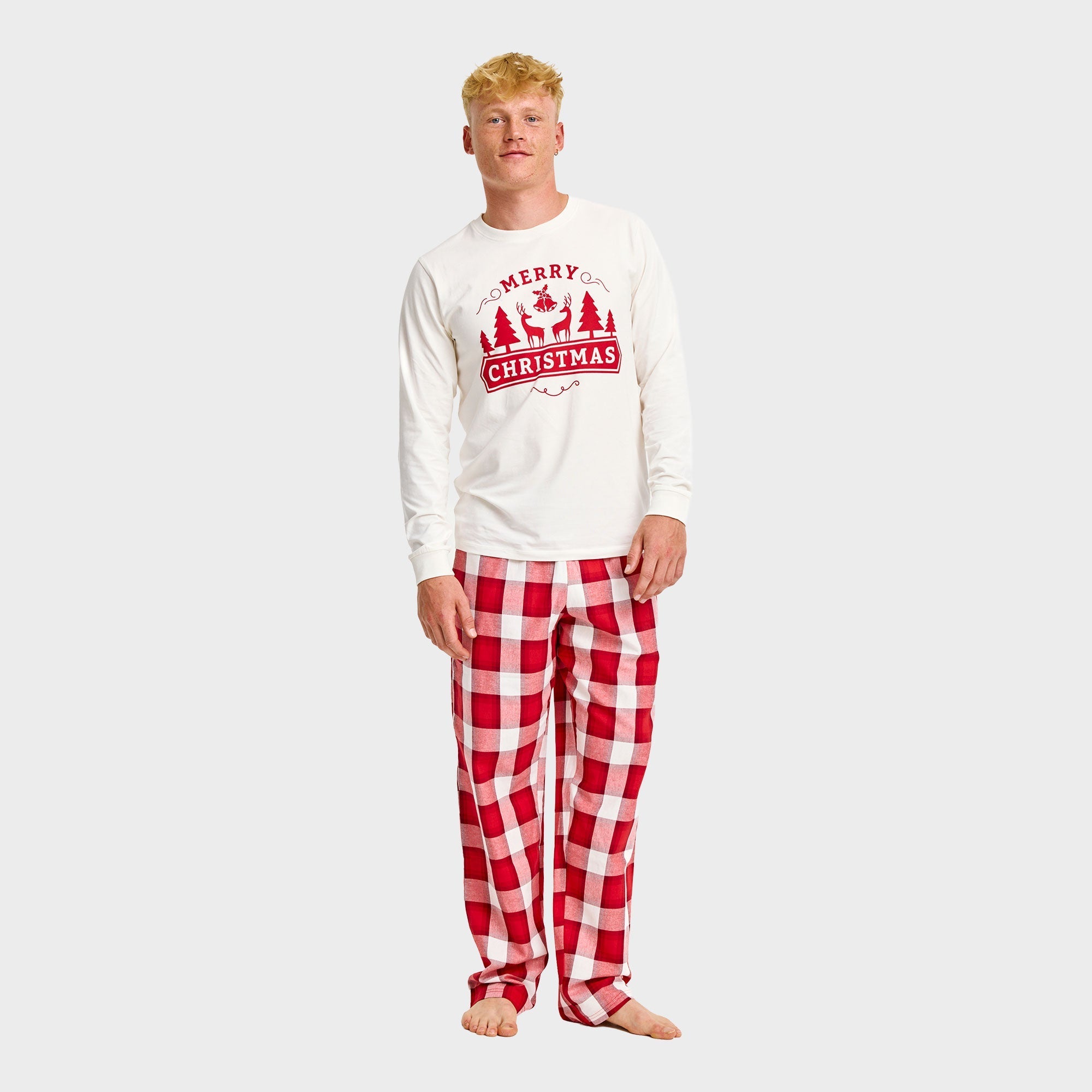 Merry Christmas flanellen pyjama – Heren