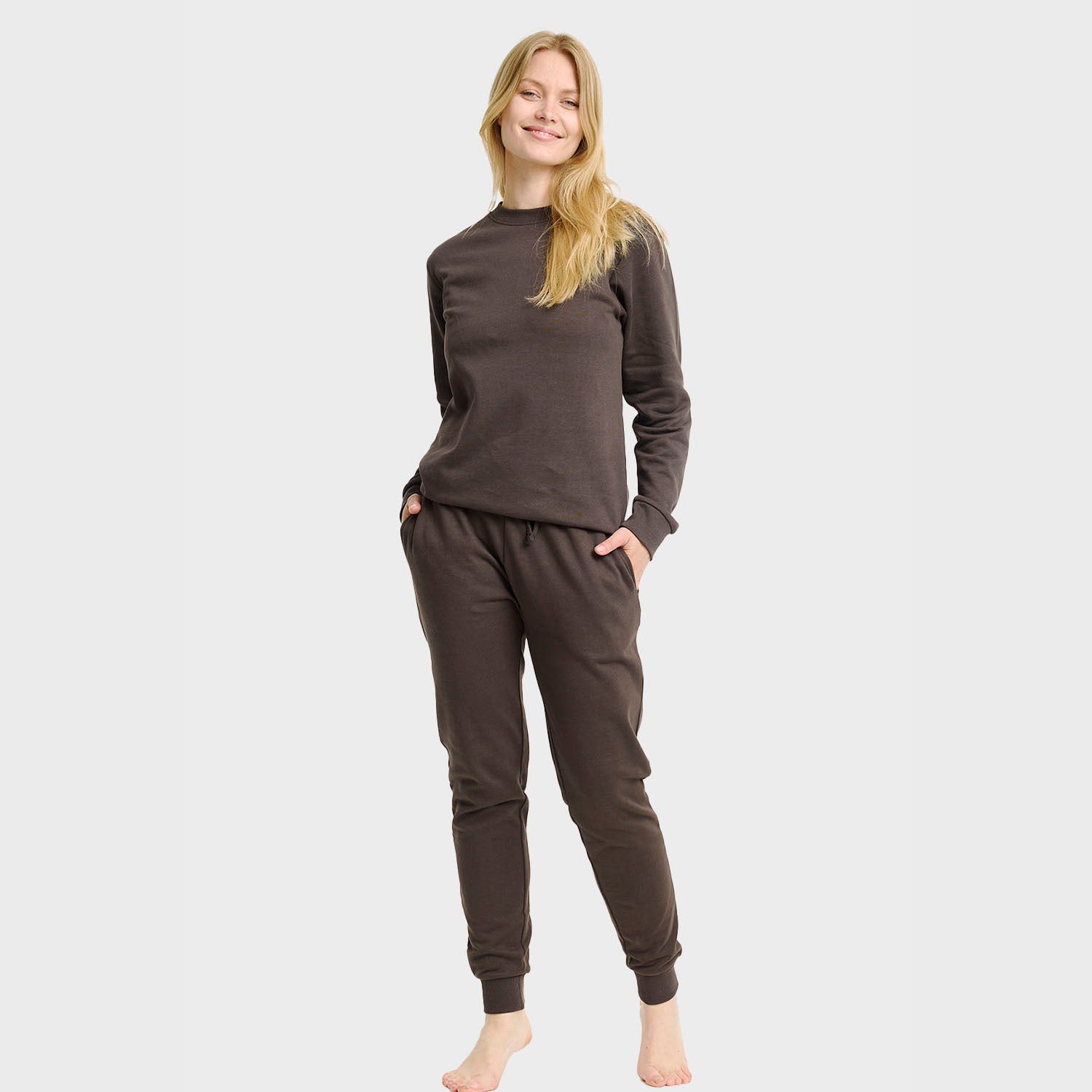 Bruin sweatset – Dames