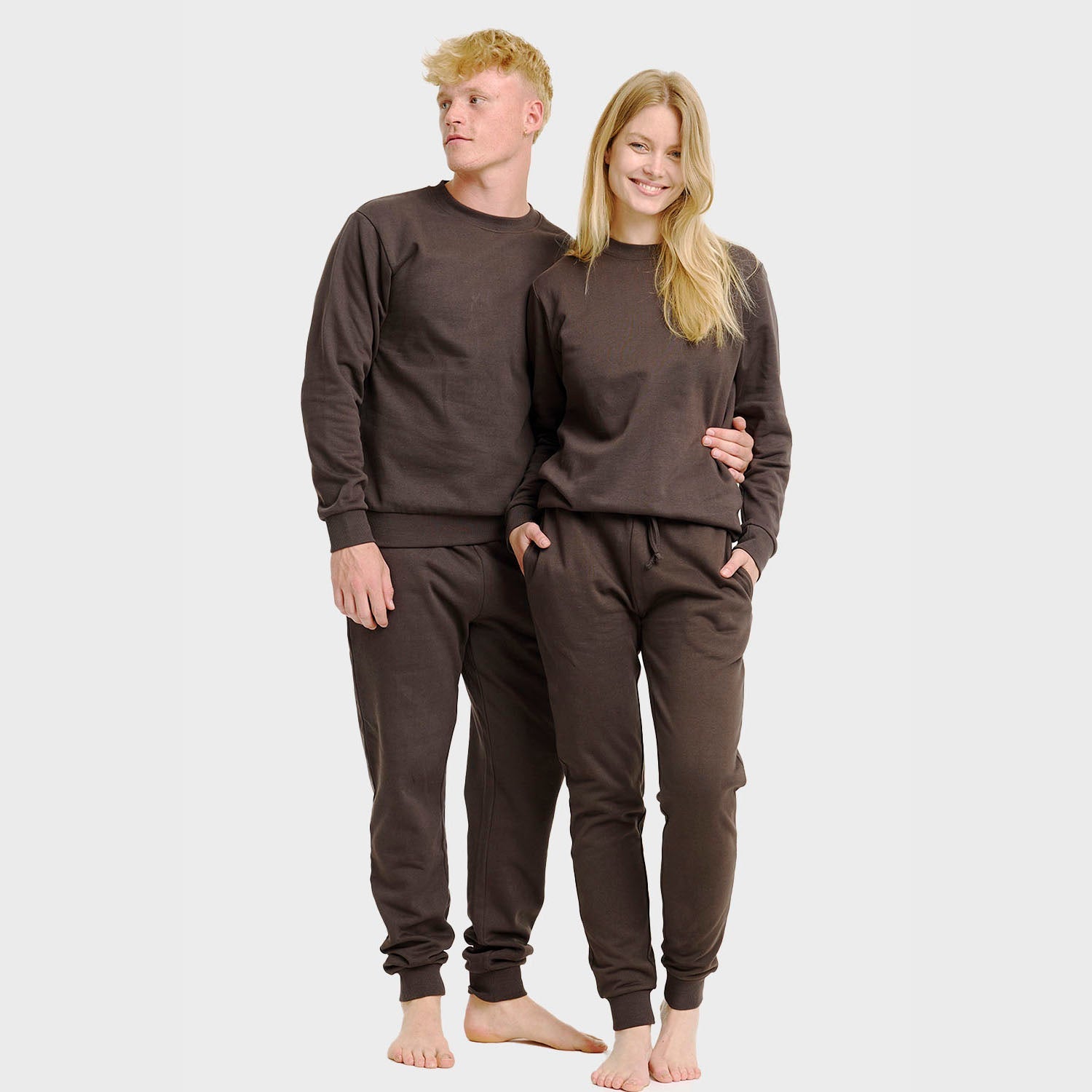 Bruin sweatset – Heren