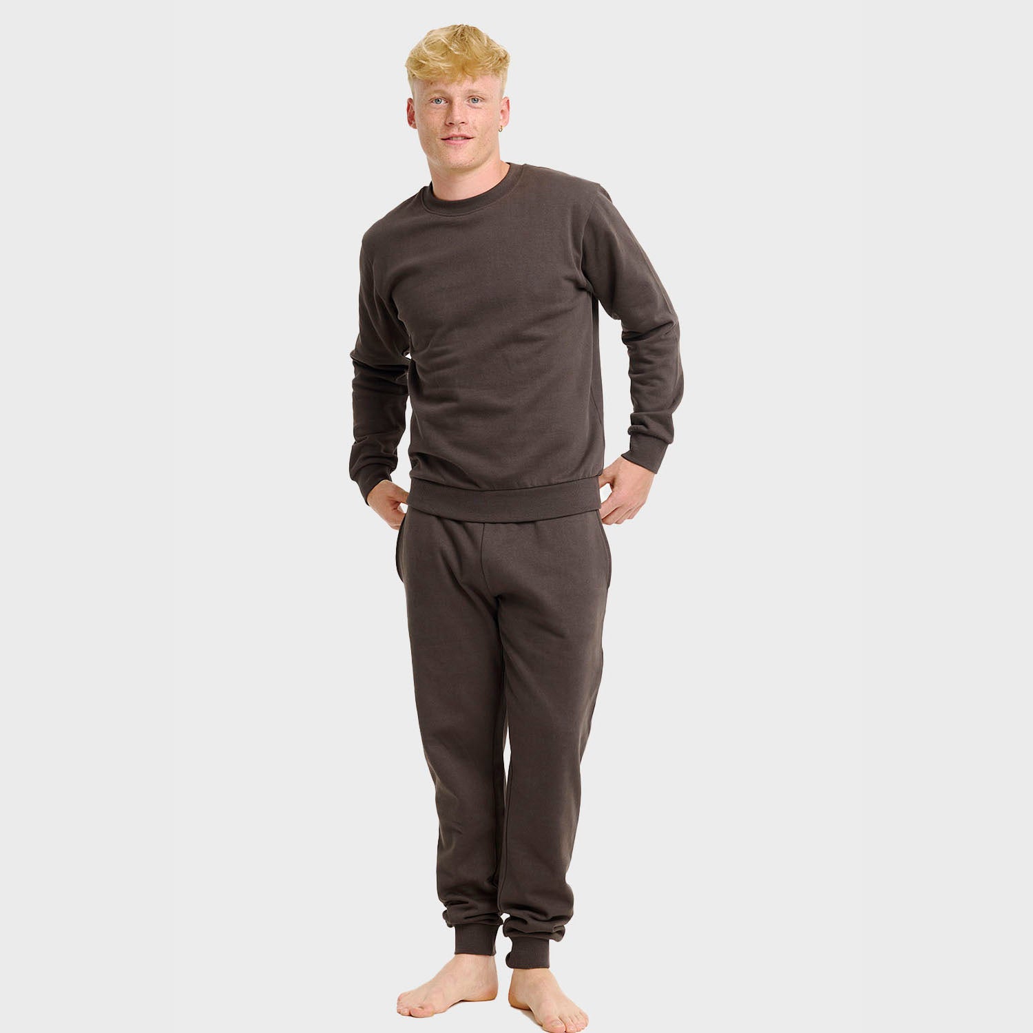 Bruin sweatset – Heren