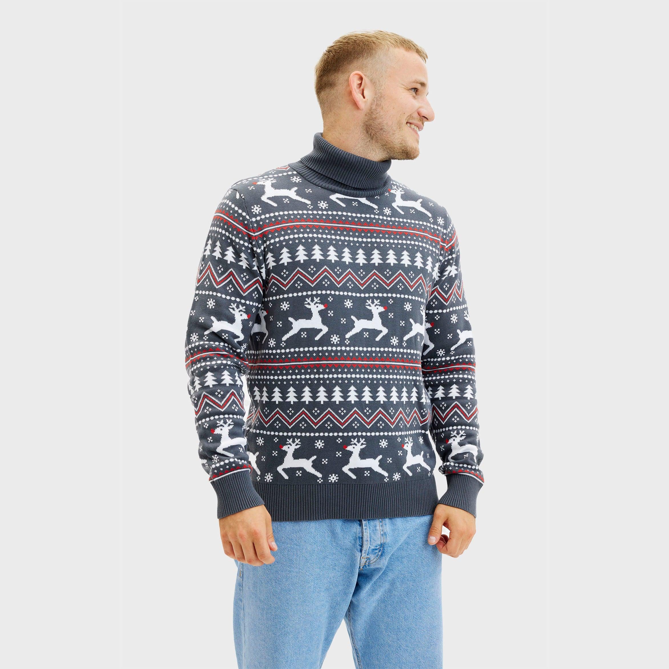 Le Pull De Noël Stylé Á Col Montant - Homme.