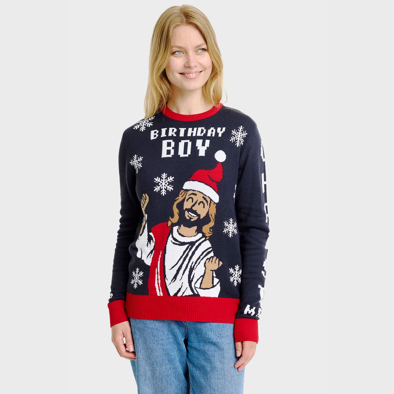 The Birthday Boy kersttrui – Dames