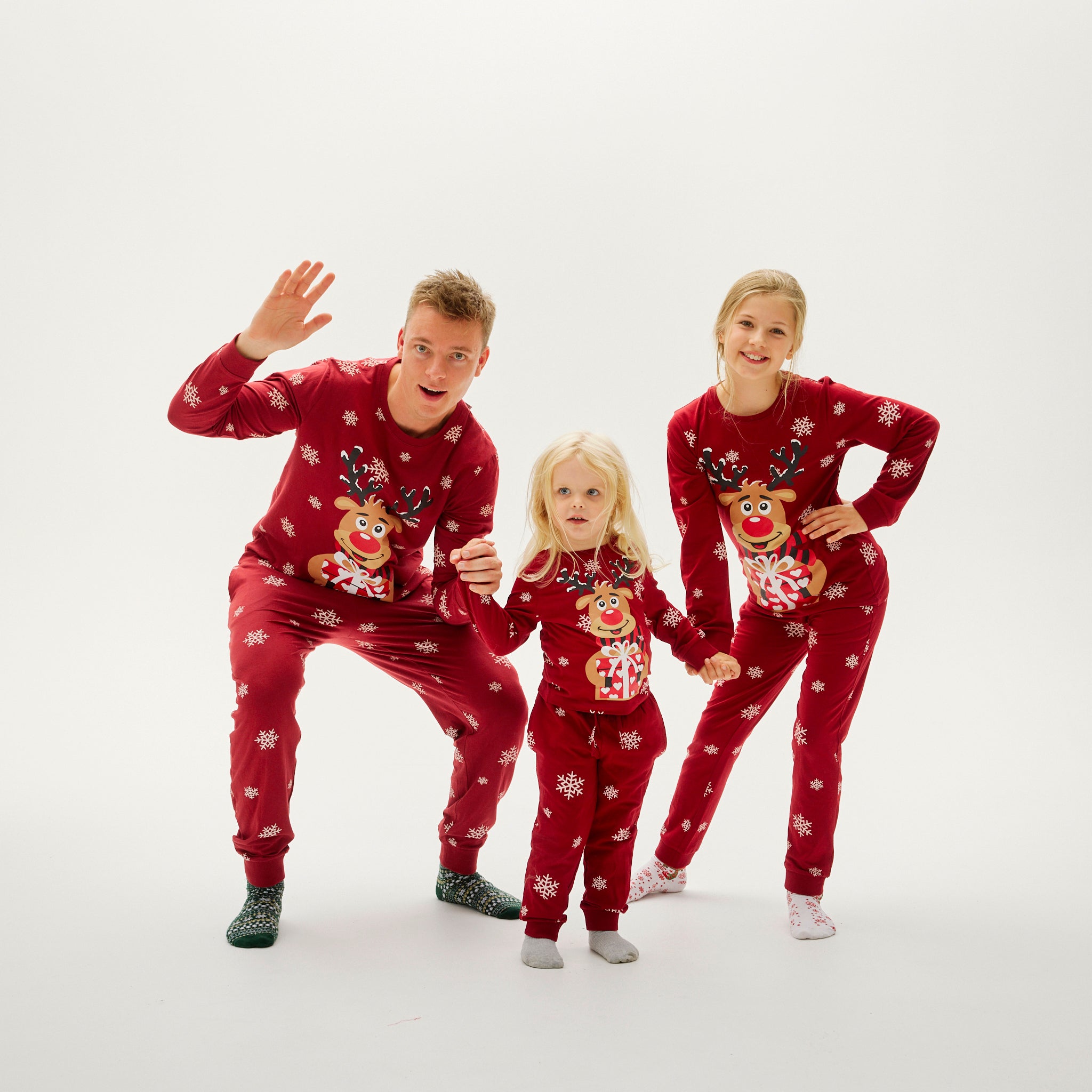 Pyjama Adorable De Rudolphe Rouge - Homme.