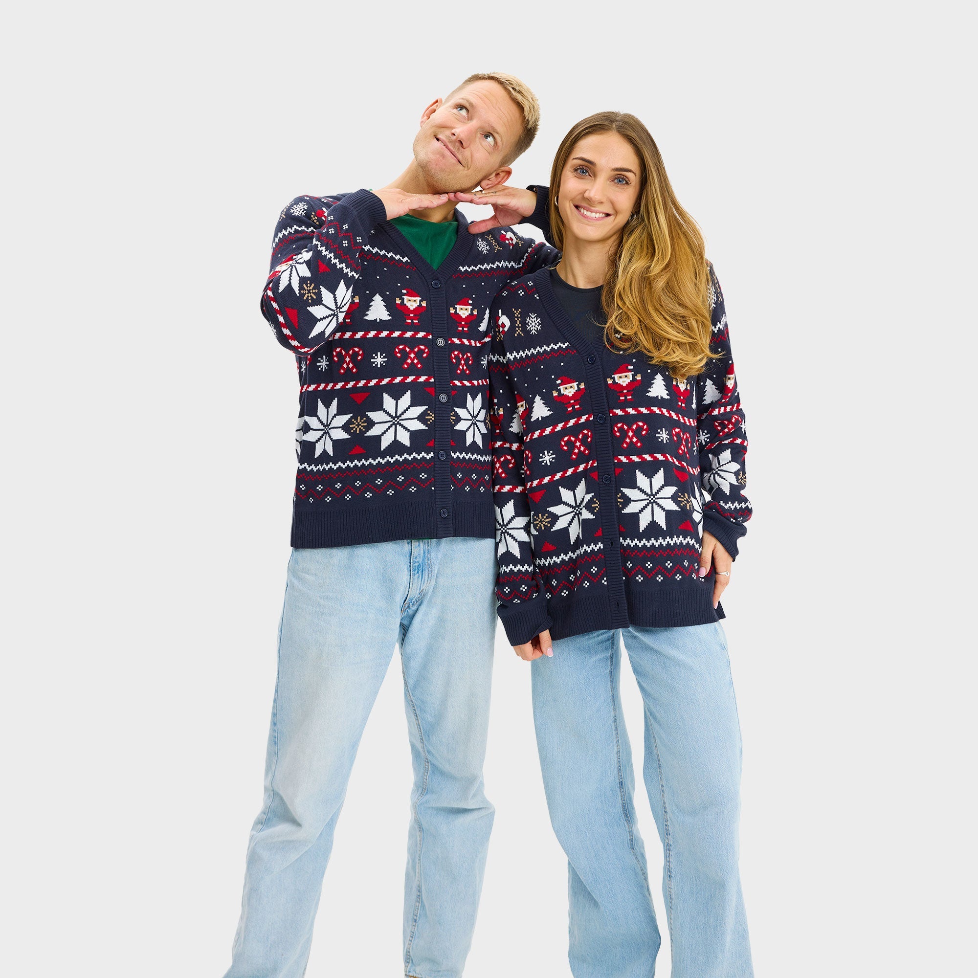 Santa’s kerstcardigan – Heren