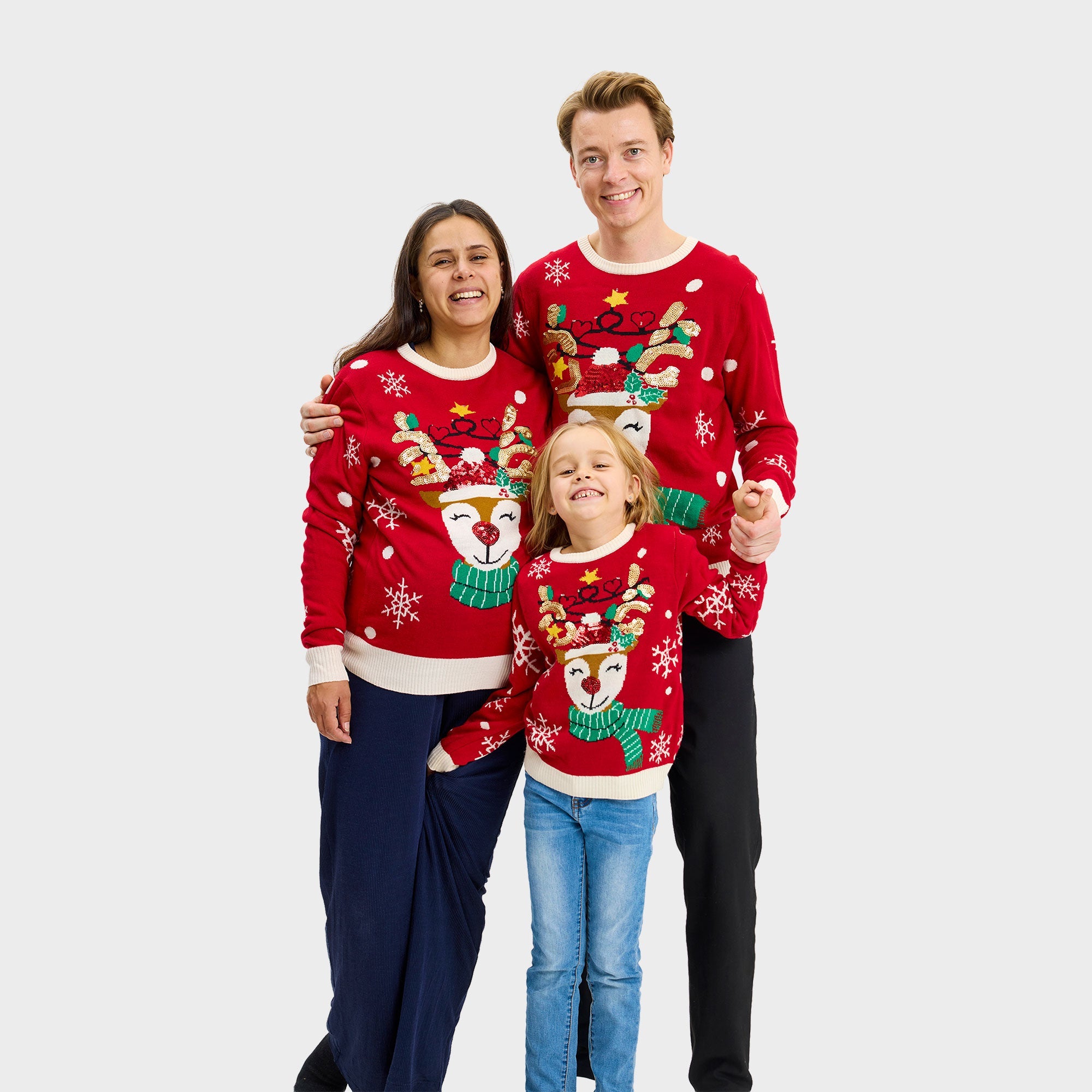 De schattige rendieren kersttrui - Heren