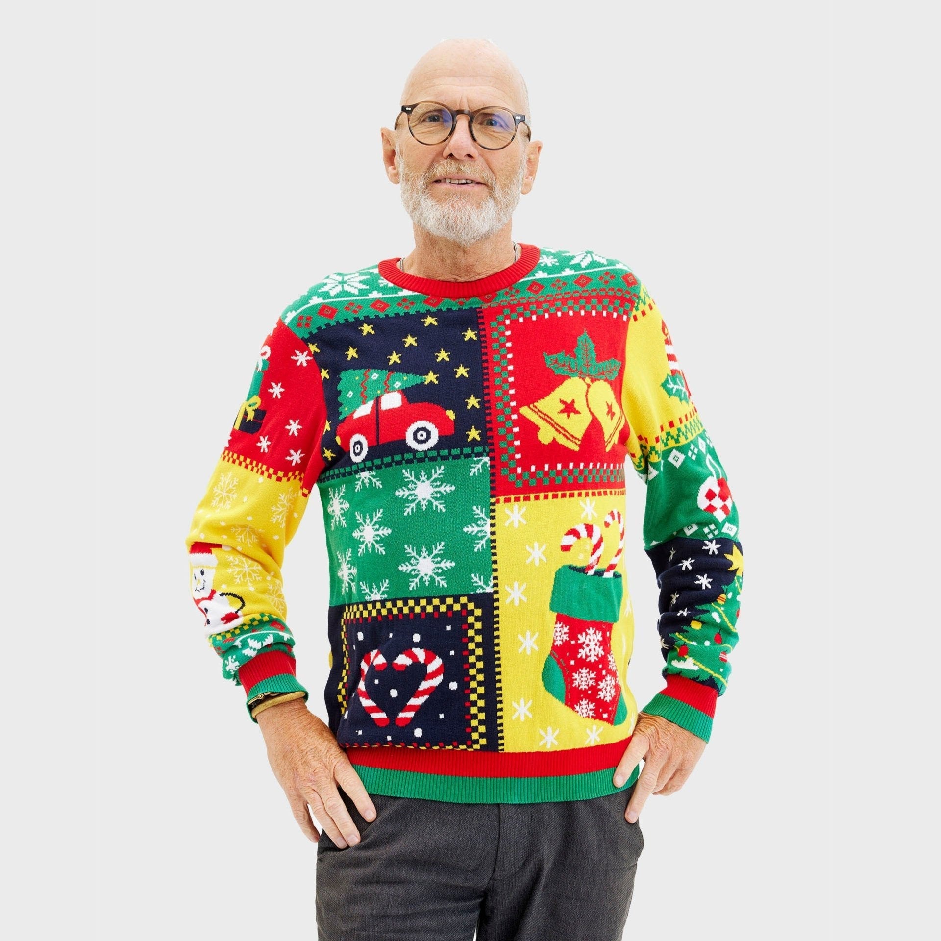 The Patchwork Kersttrui - Heren.