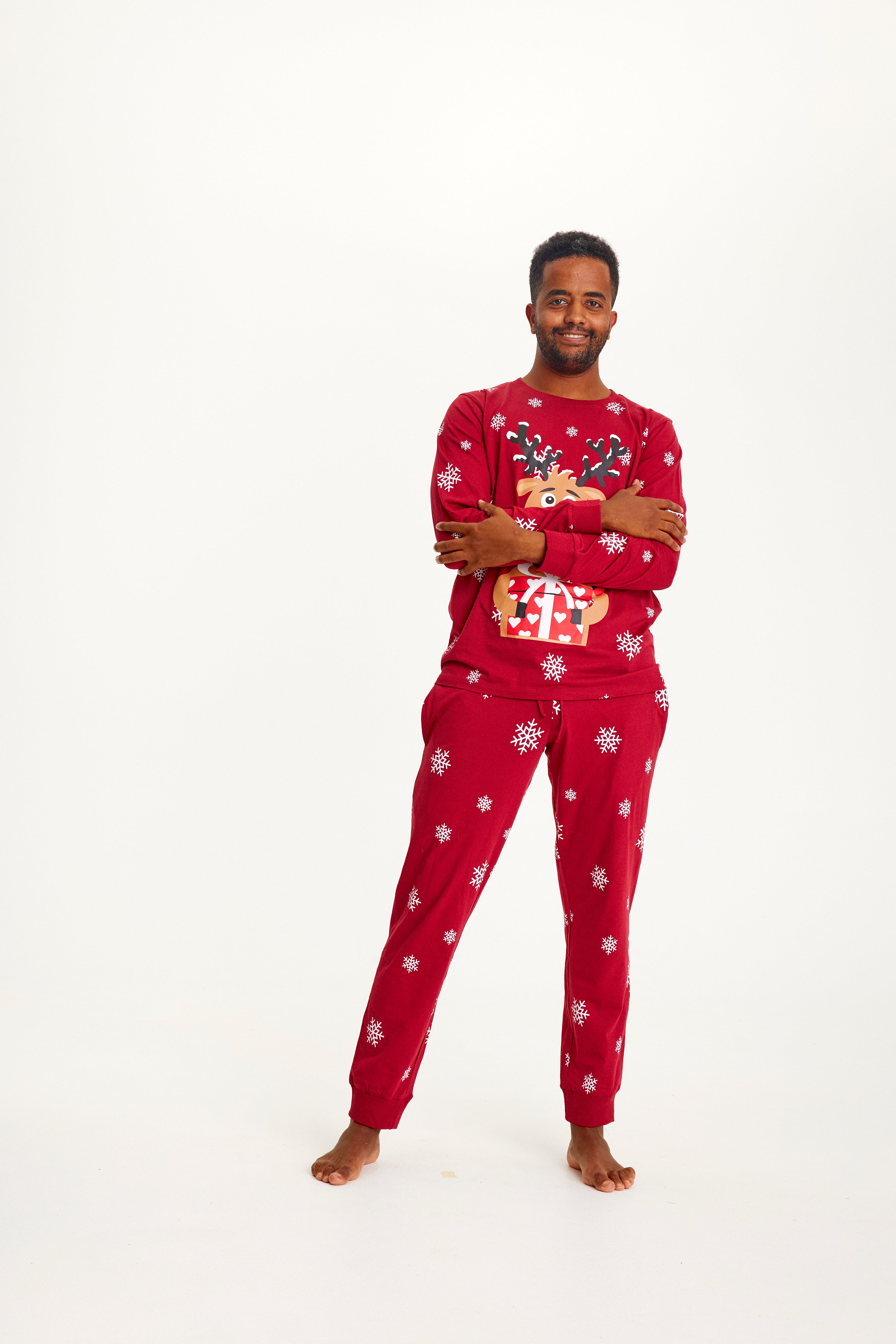 Rudolfs Cute Kerstpyjama Rood - Heren