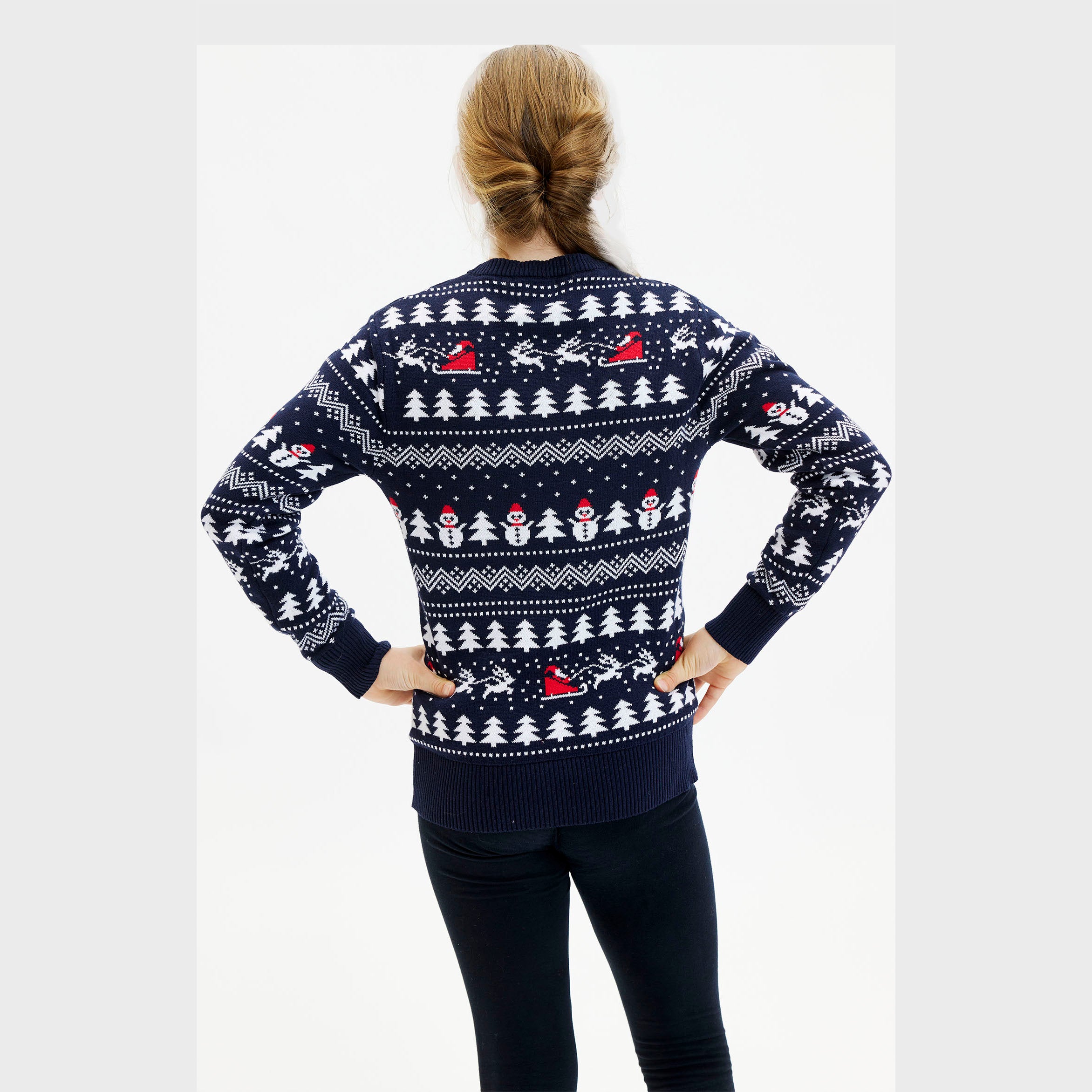 Le Pull De Noël Stylé Bleu - Enfants.