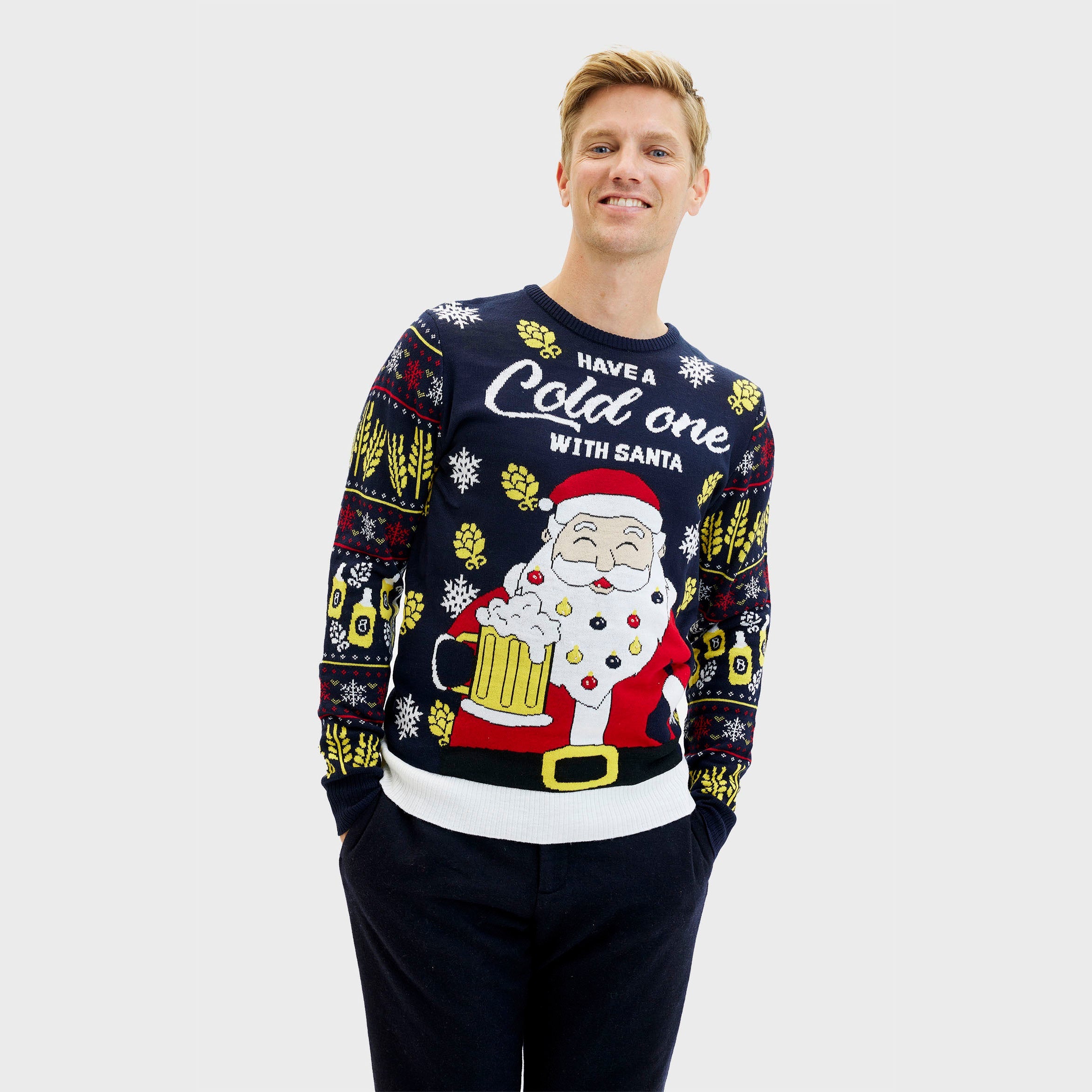 Have A Cold One With Santa LED-kersttrui voor heren