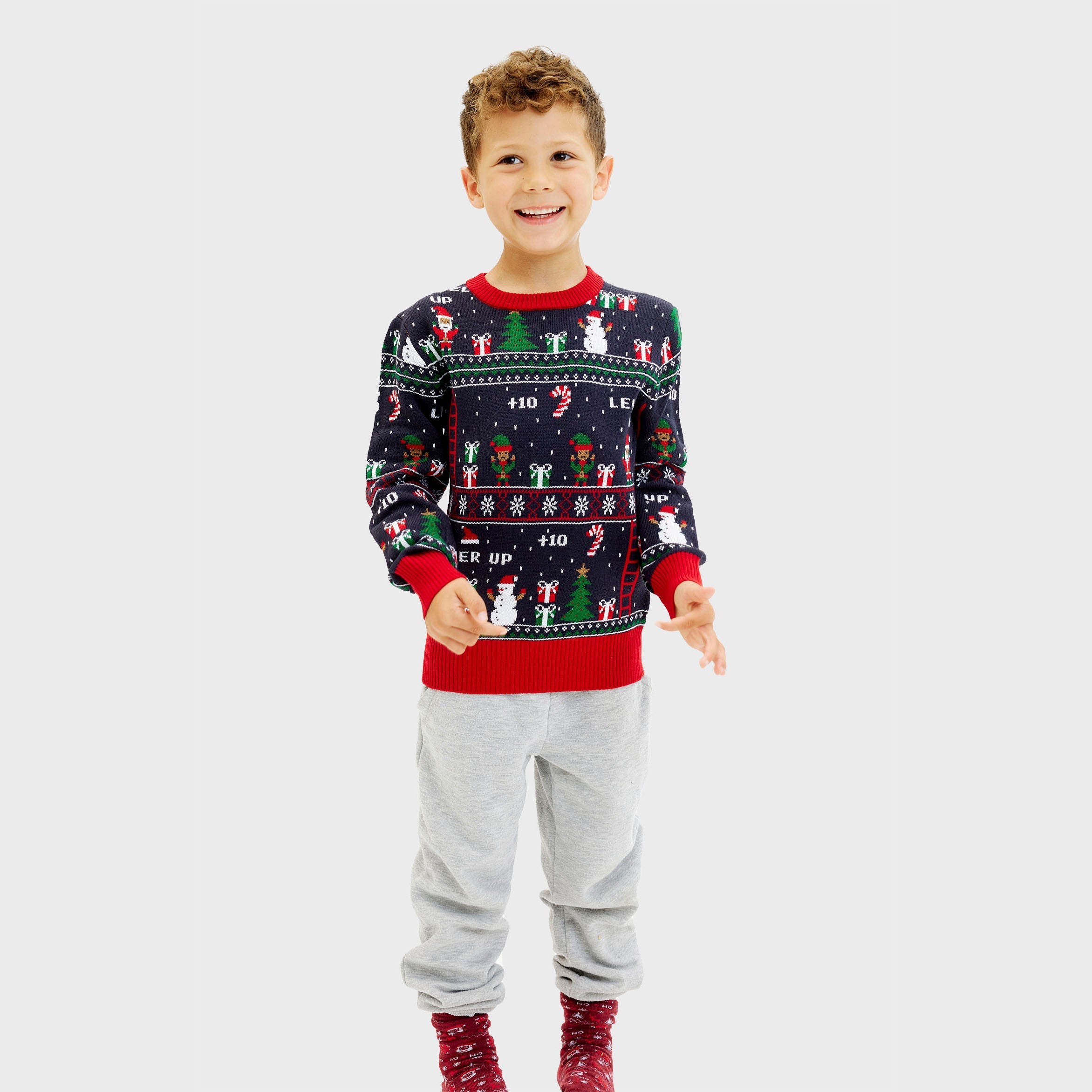 Vintage gamer Kersttrui - Kinderen