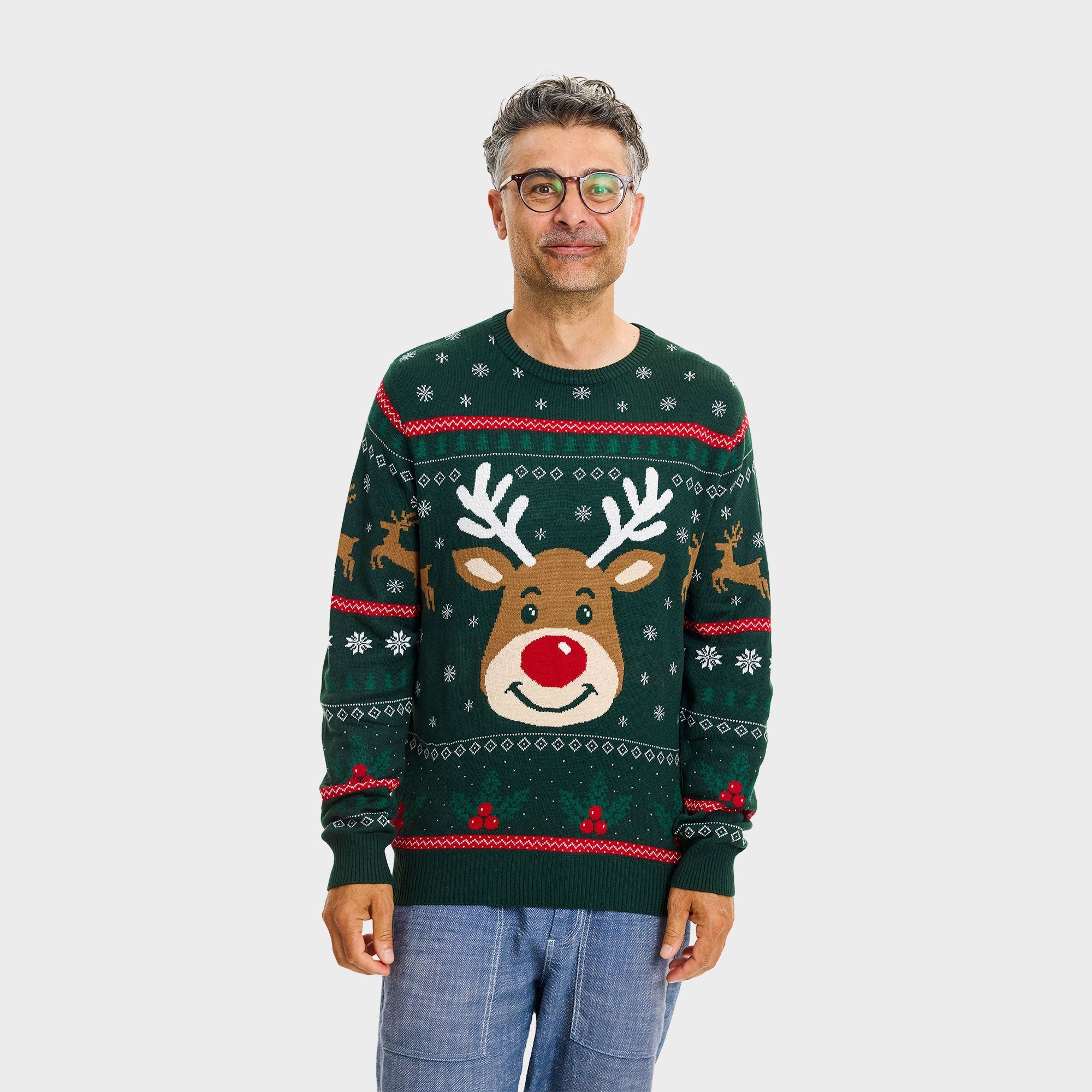 Rudolphs vrolijke kersttrui – Heren