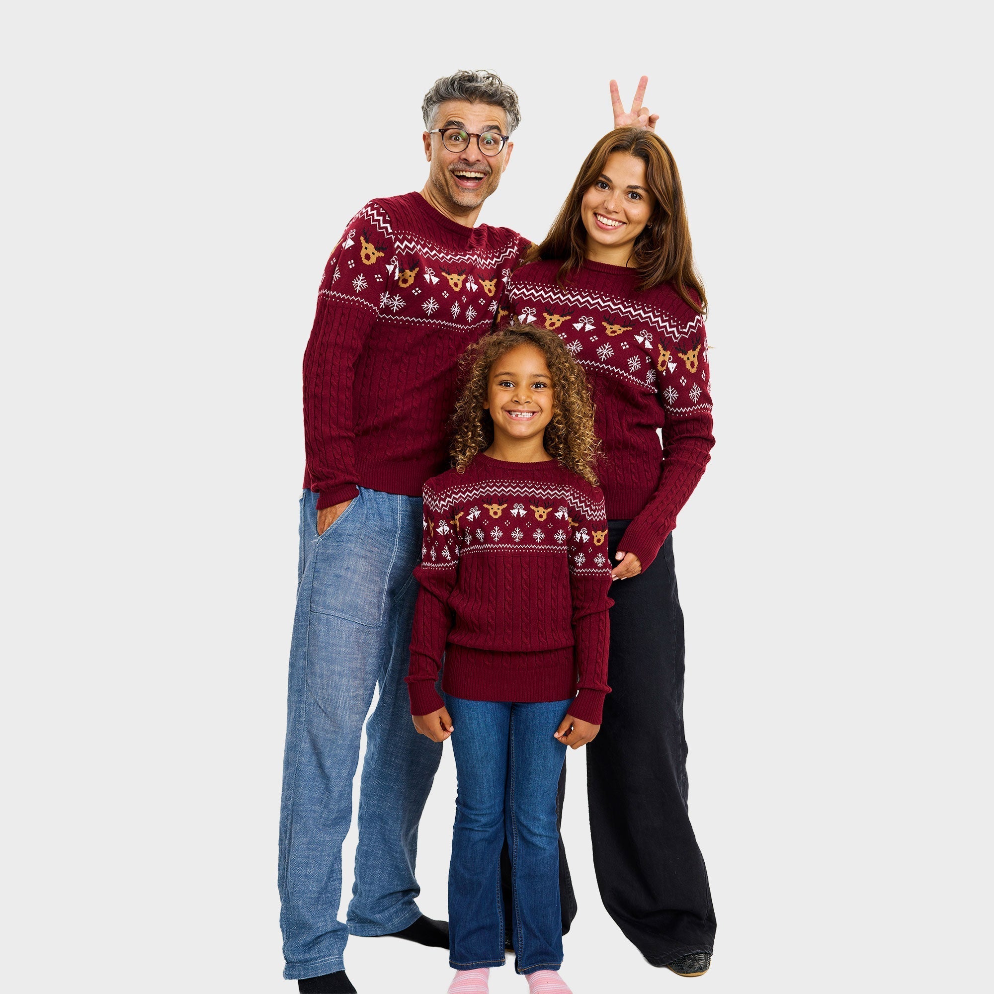 Wijnrode kersttrui – Dames