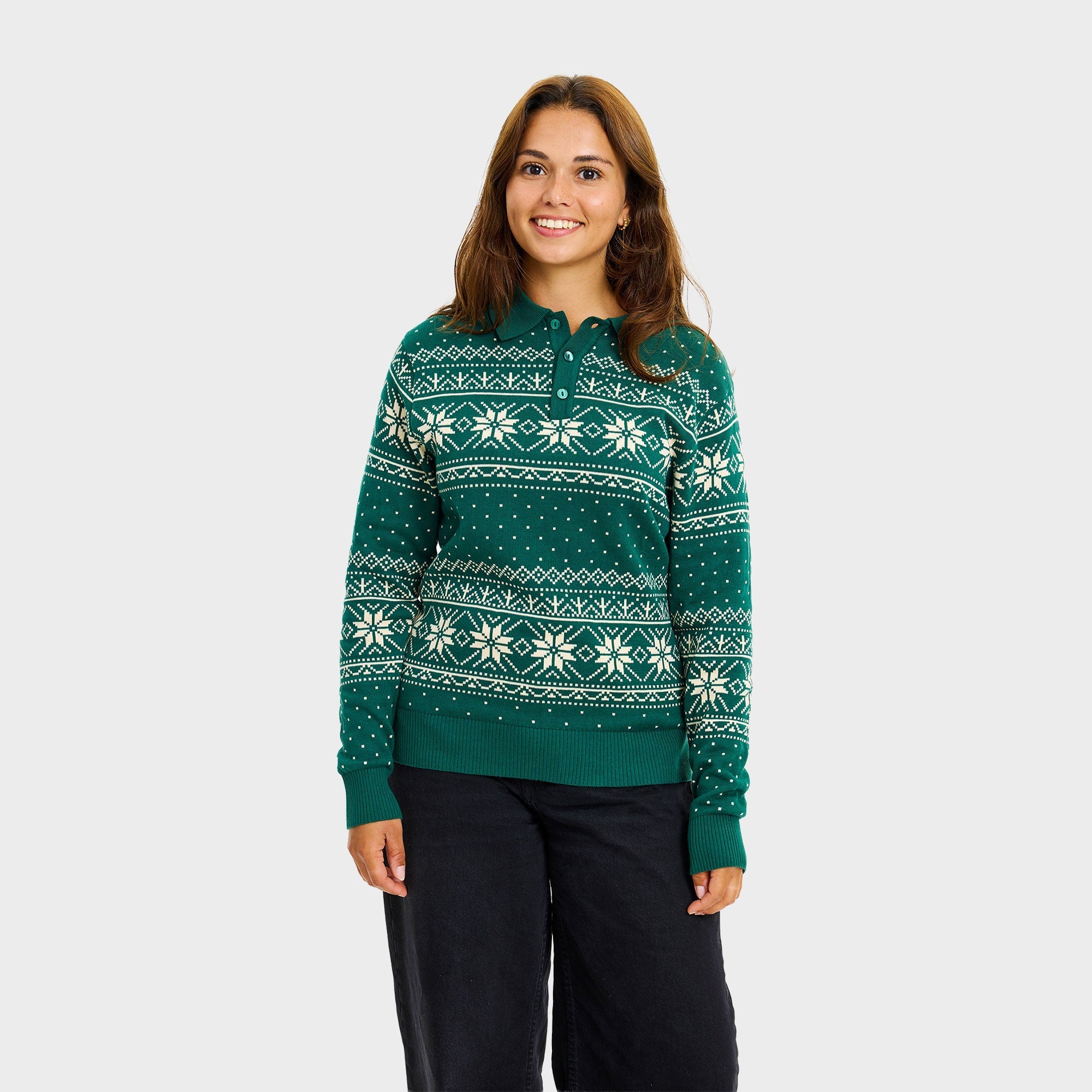 Het klassieke kerstpoloshirt – Dames