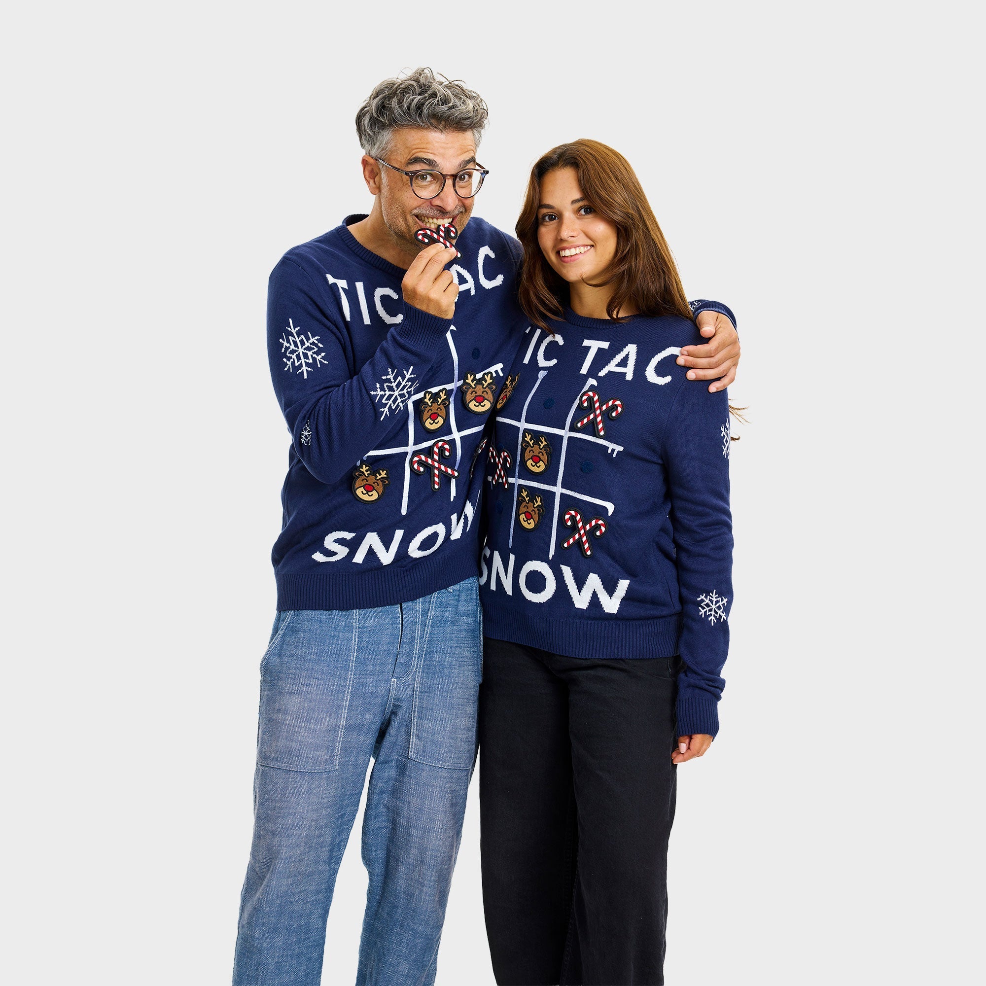 Tic Tac Toe kersttrui – Heren