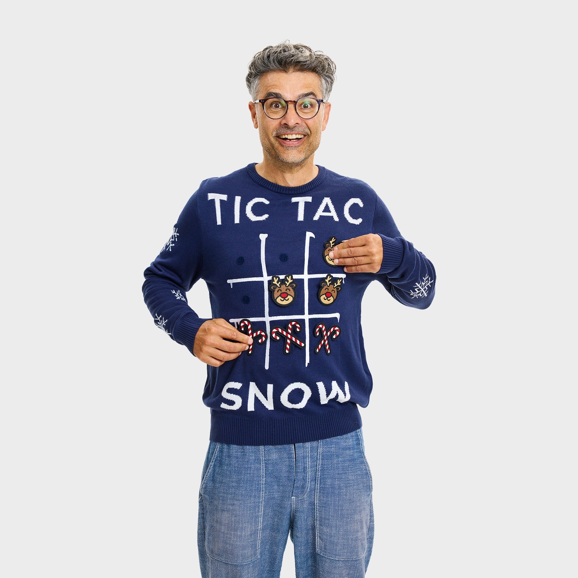 Tic Tac Toe kersttrui – Heren