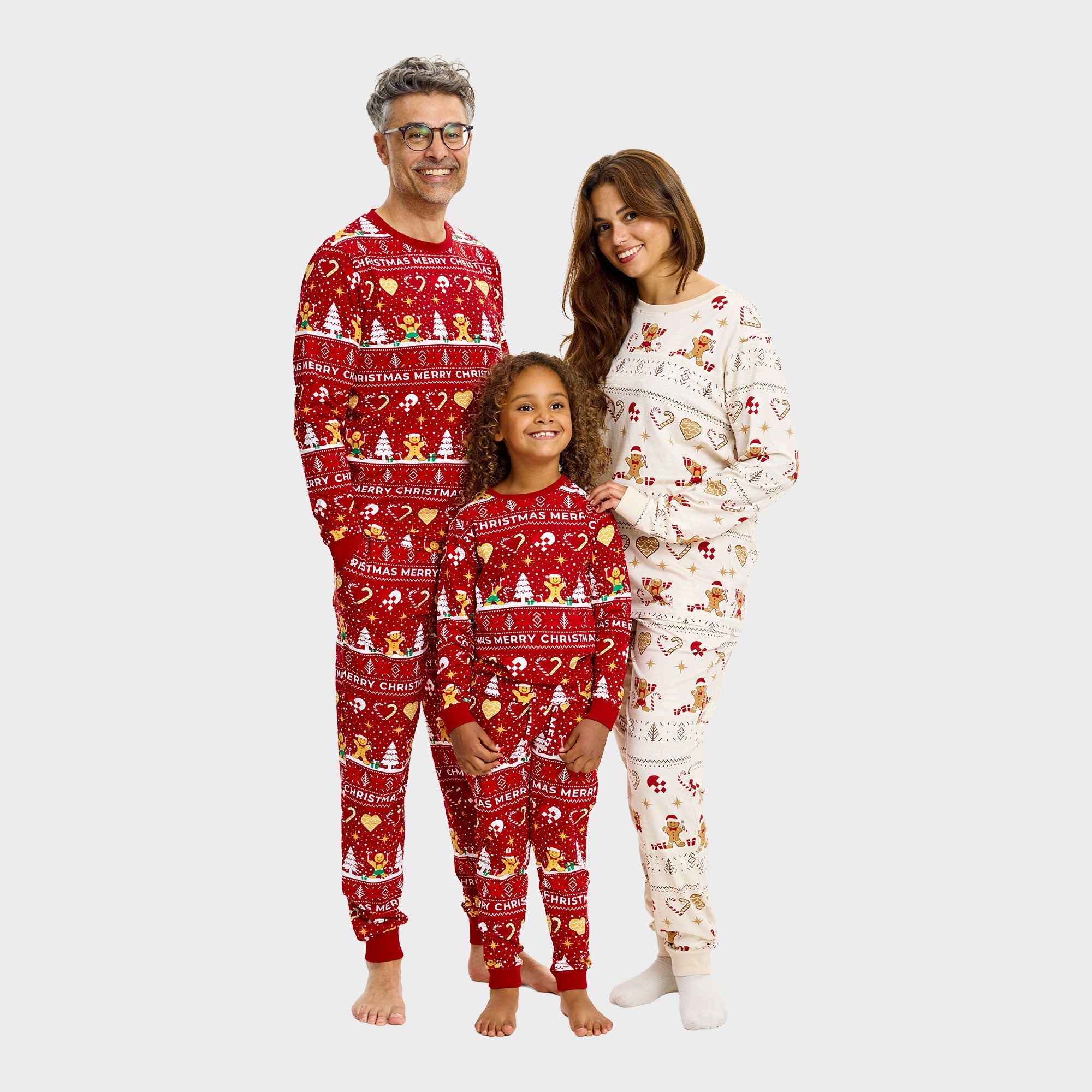 Christmas Cookie kerstpyjama rood voor kinderen