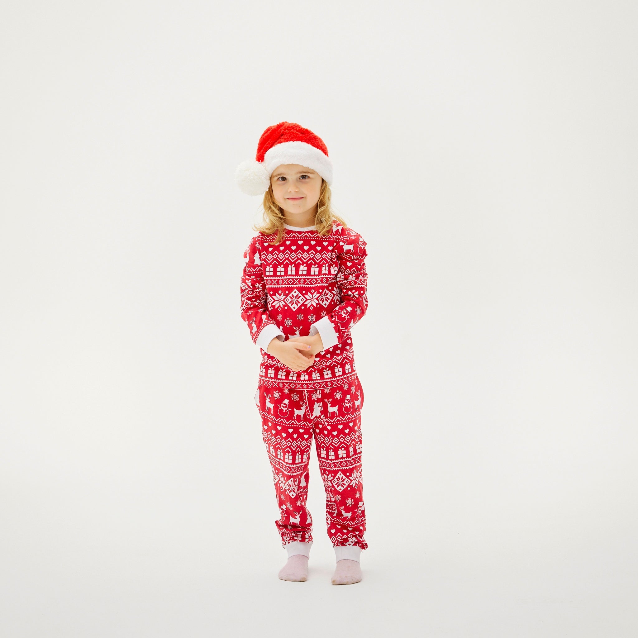 The Peaceful Pyjama De Noël Bordeaux - Enfants.