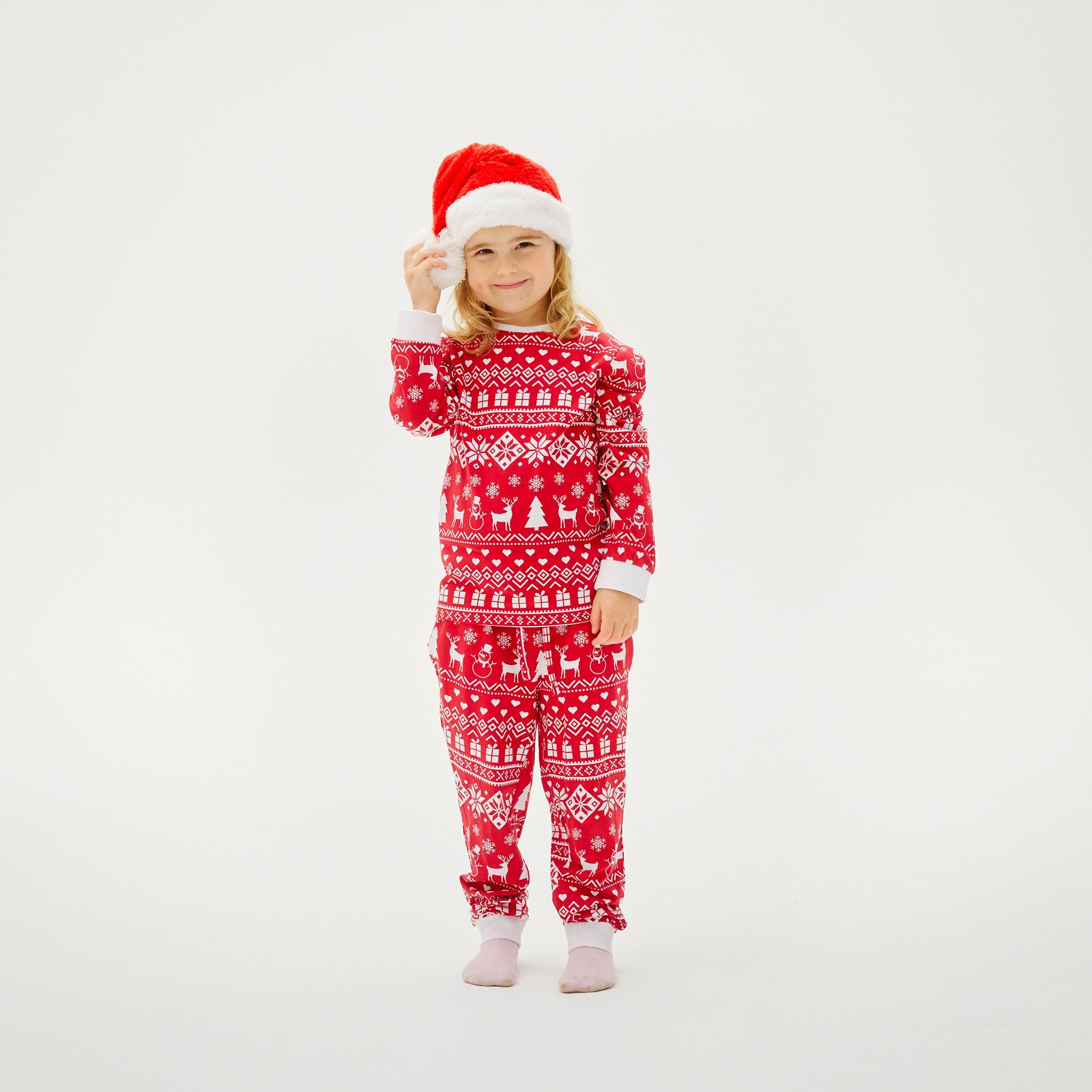 The Peaceful Pyjama De Noël Bordeaux - Enfants.