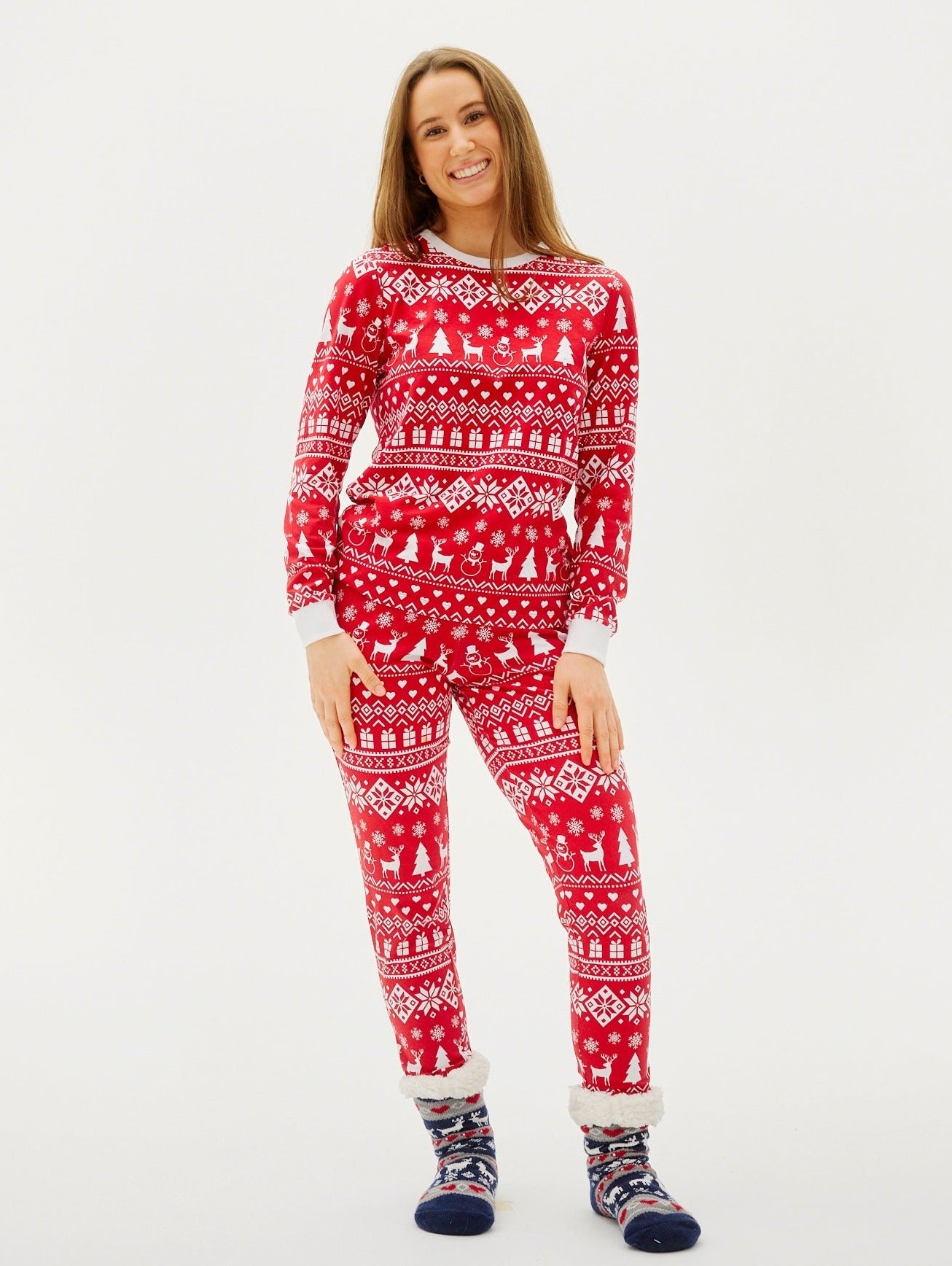 The Peaceful Pyjama De Noël Bordeaux - Femme.