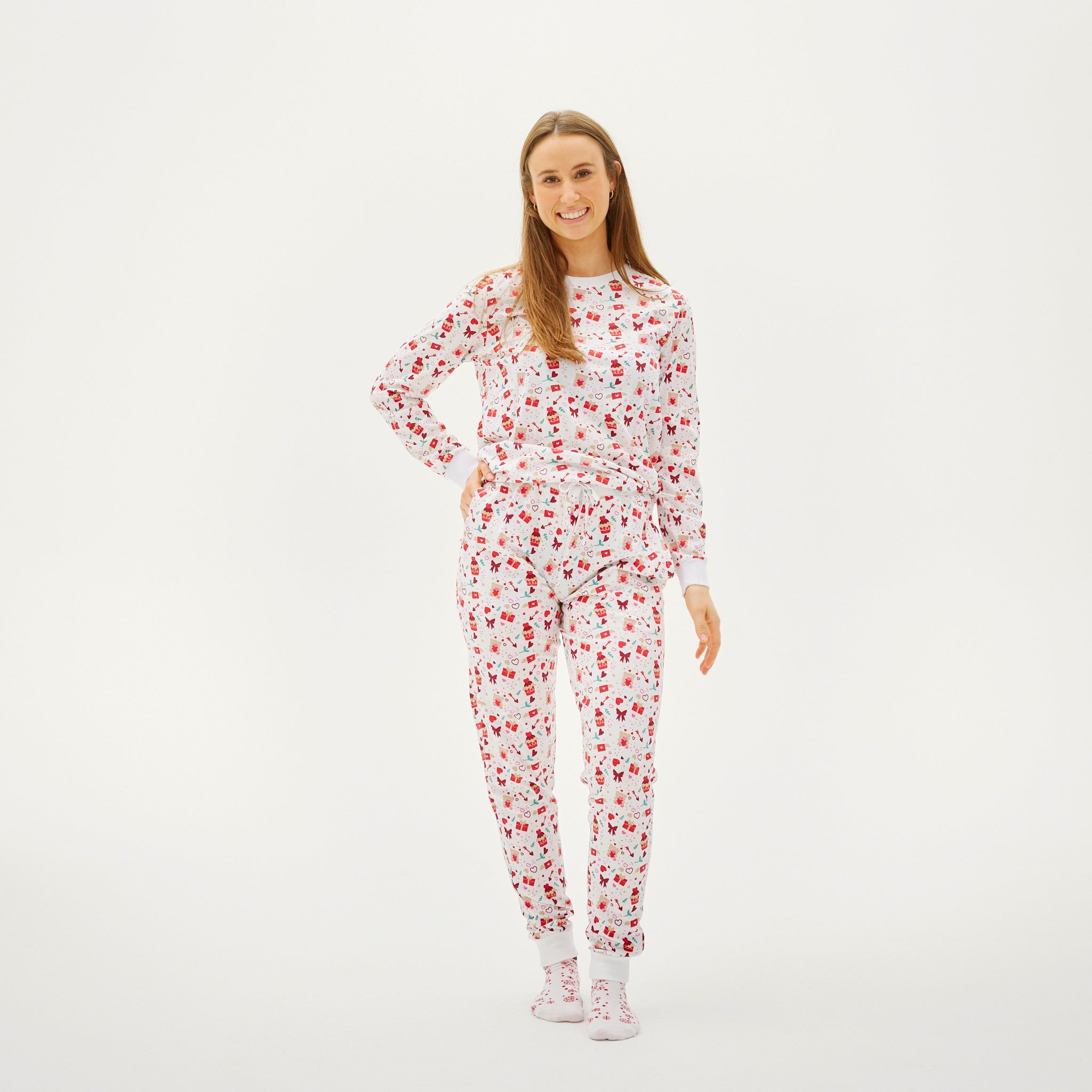 Pyjama Saint Valentin Blanc - Femme.