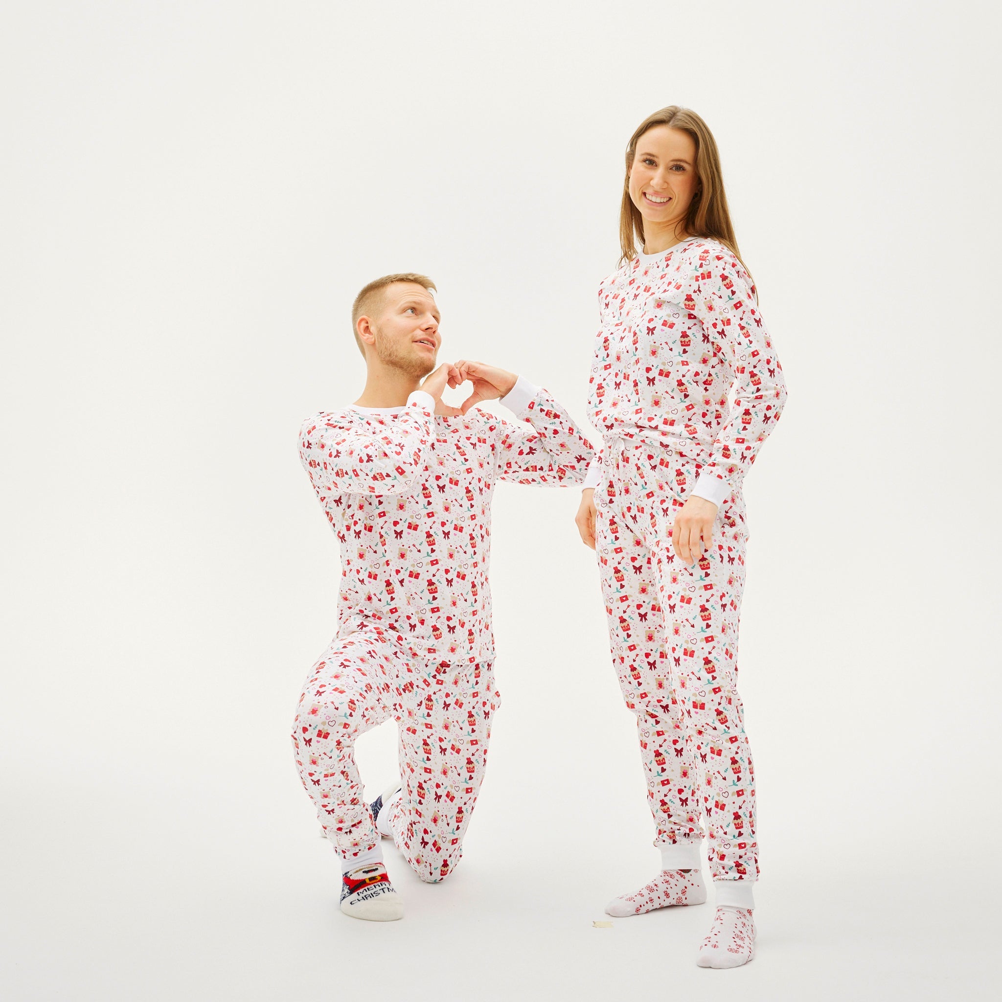 Pyjama Saint Valentin Blanc - Homme.