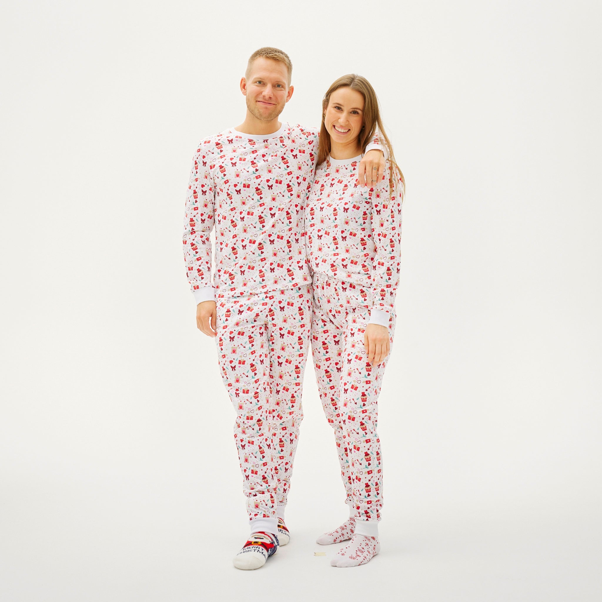 Pyjama Saint Valentin Blanc - Homme.