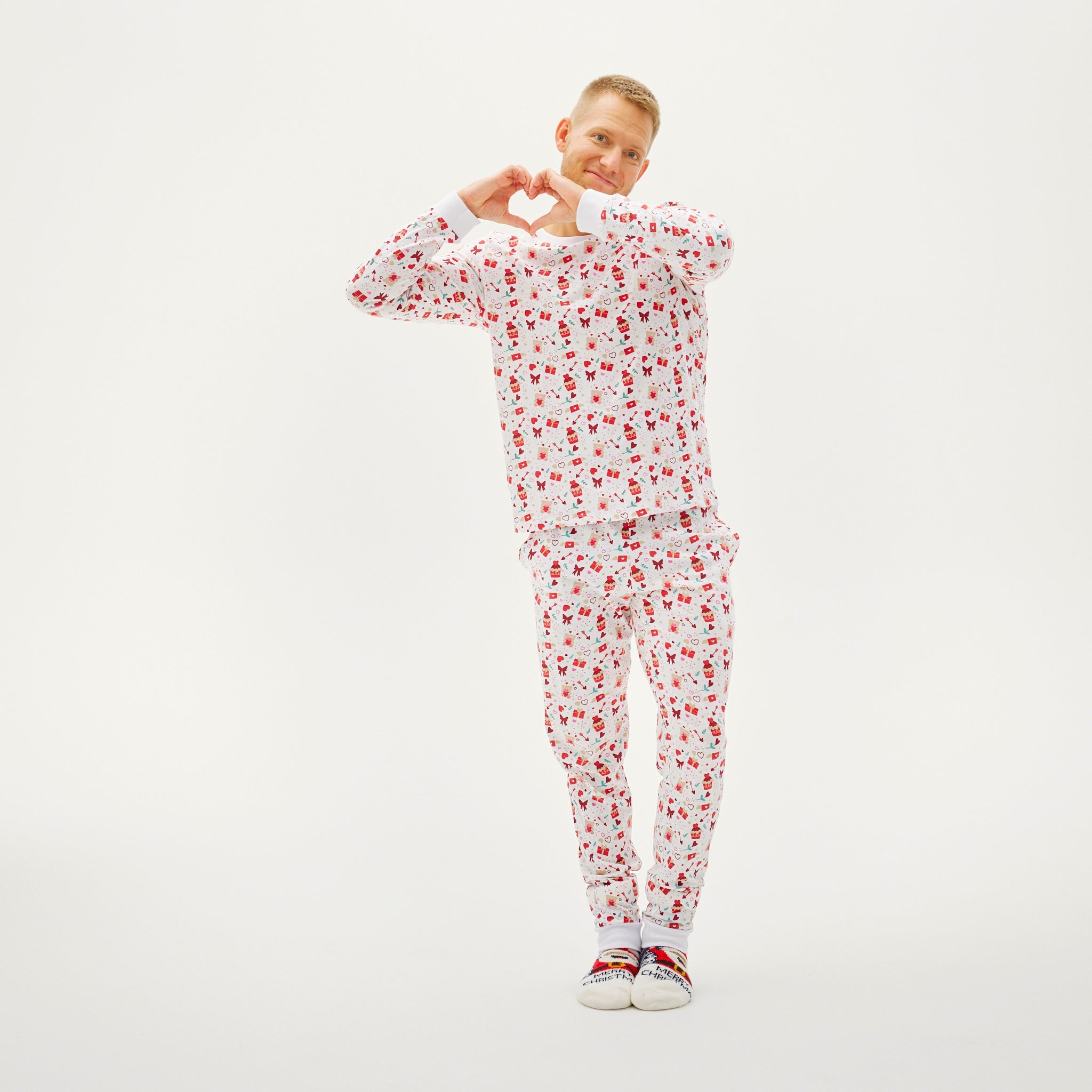Pyjama Saint Valentin Blanc - Homme.