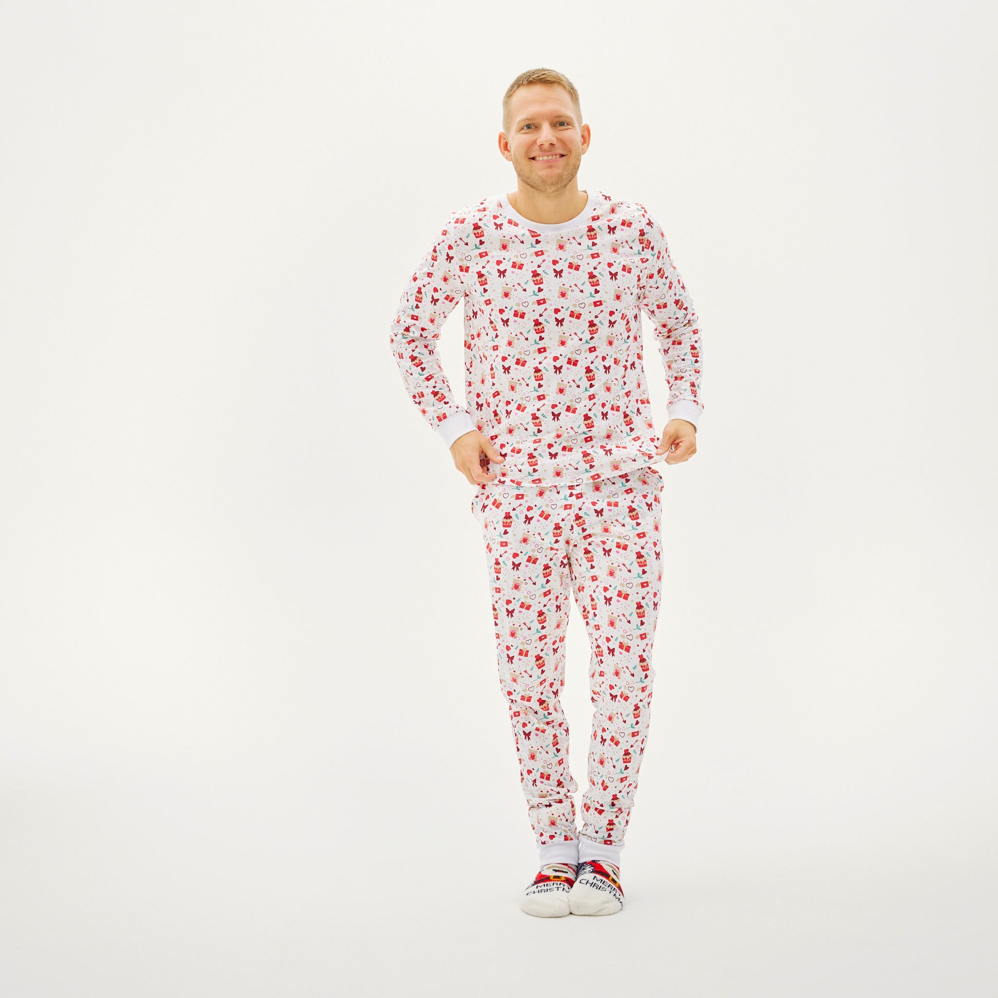 Pyjama Saint Valentin Blanc - Homme.
