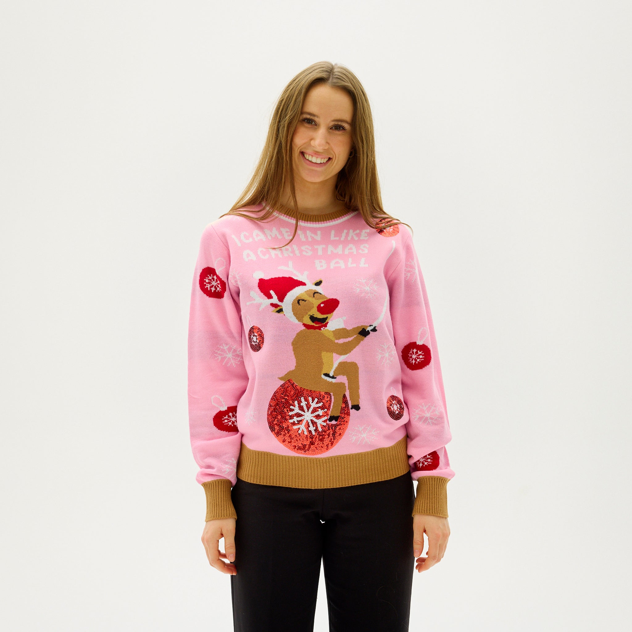 I Came In Like A Christmas Ball Sweater - Femme