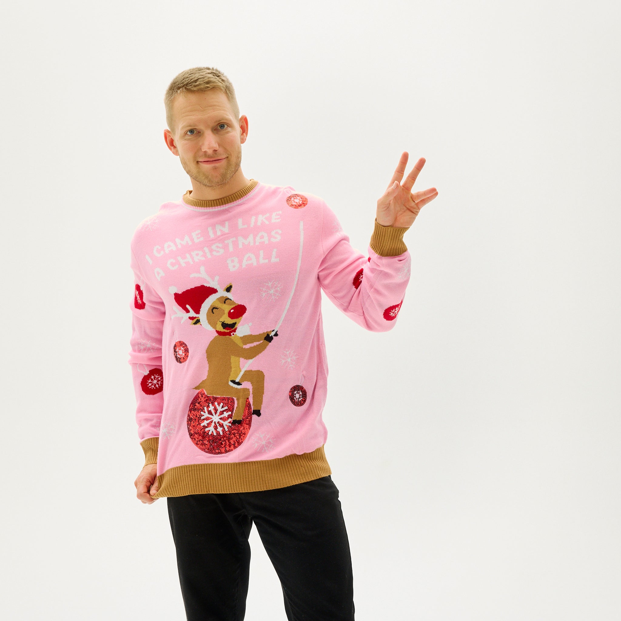 I Came In Like A Christmas Ball Sweater - Homme