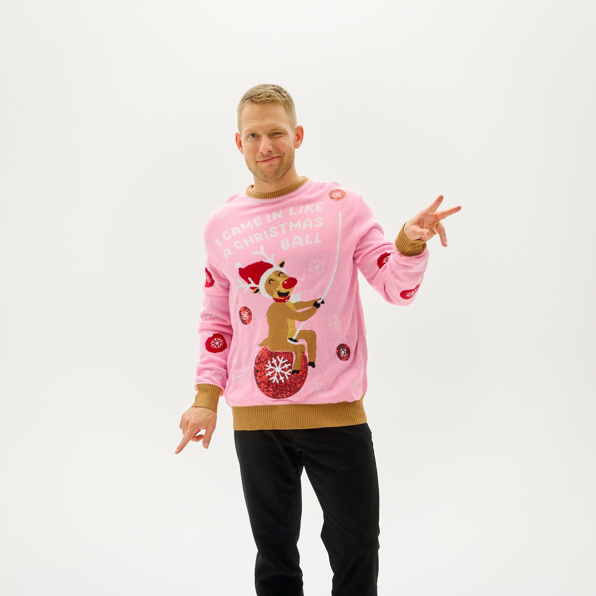 I Came In Like A Christmas Ball Sweater - Homme