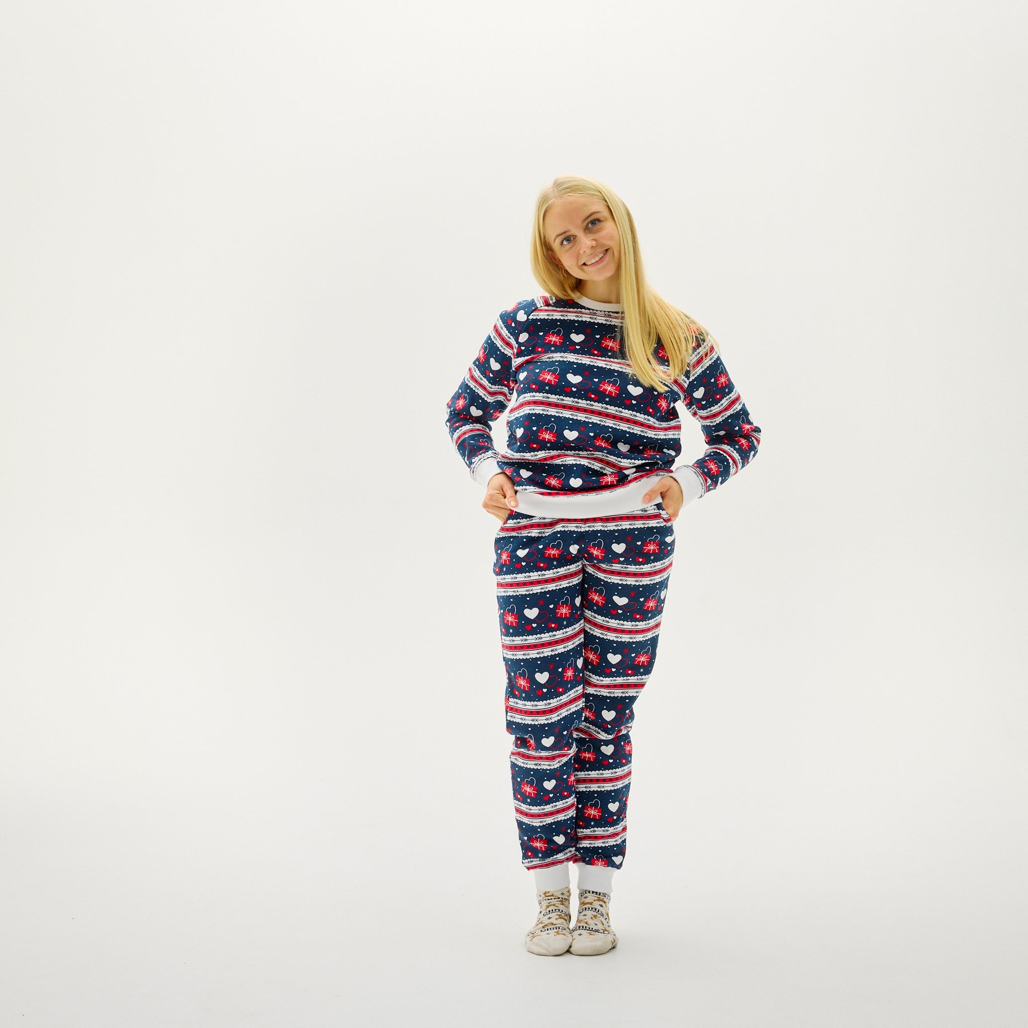 Ensemble Saint Valentin Bleu Marine - Femme.